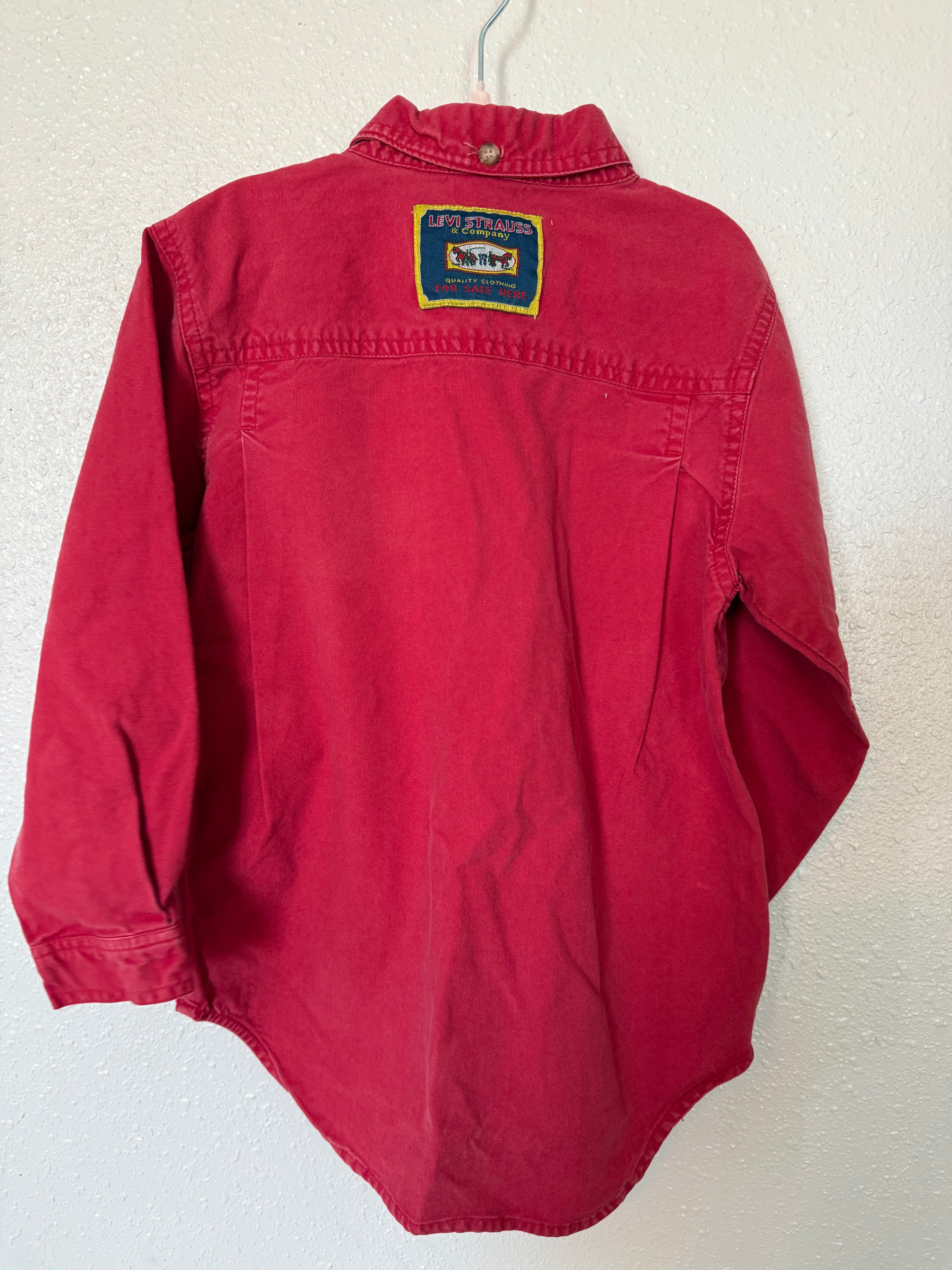 Vintage Little Levi’s RARE Red Button-up