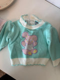 Vintage Teal Bunny Sweater
