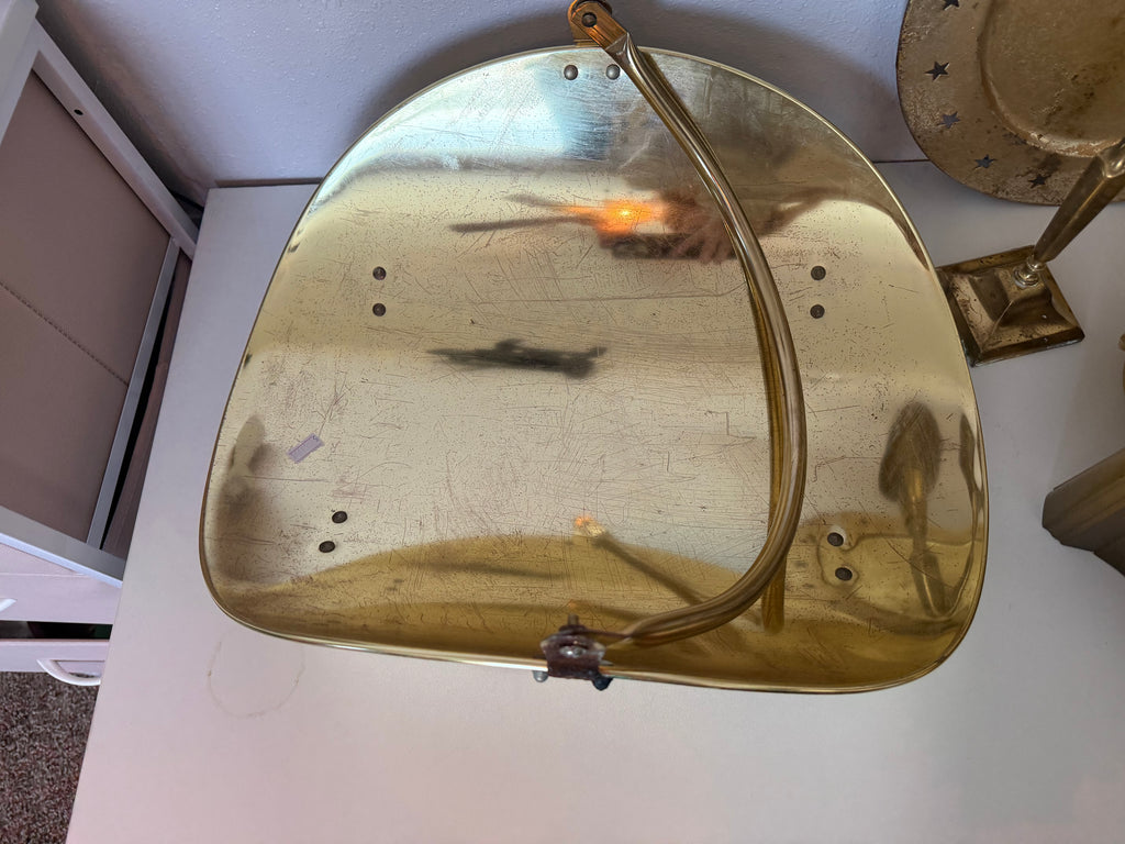 Vintage Mid-Century Gold Fireplace Log Holder