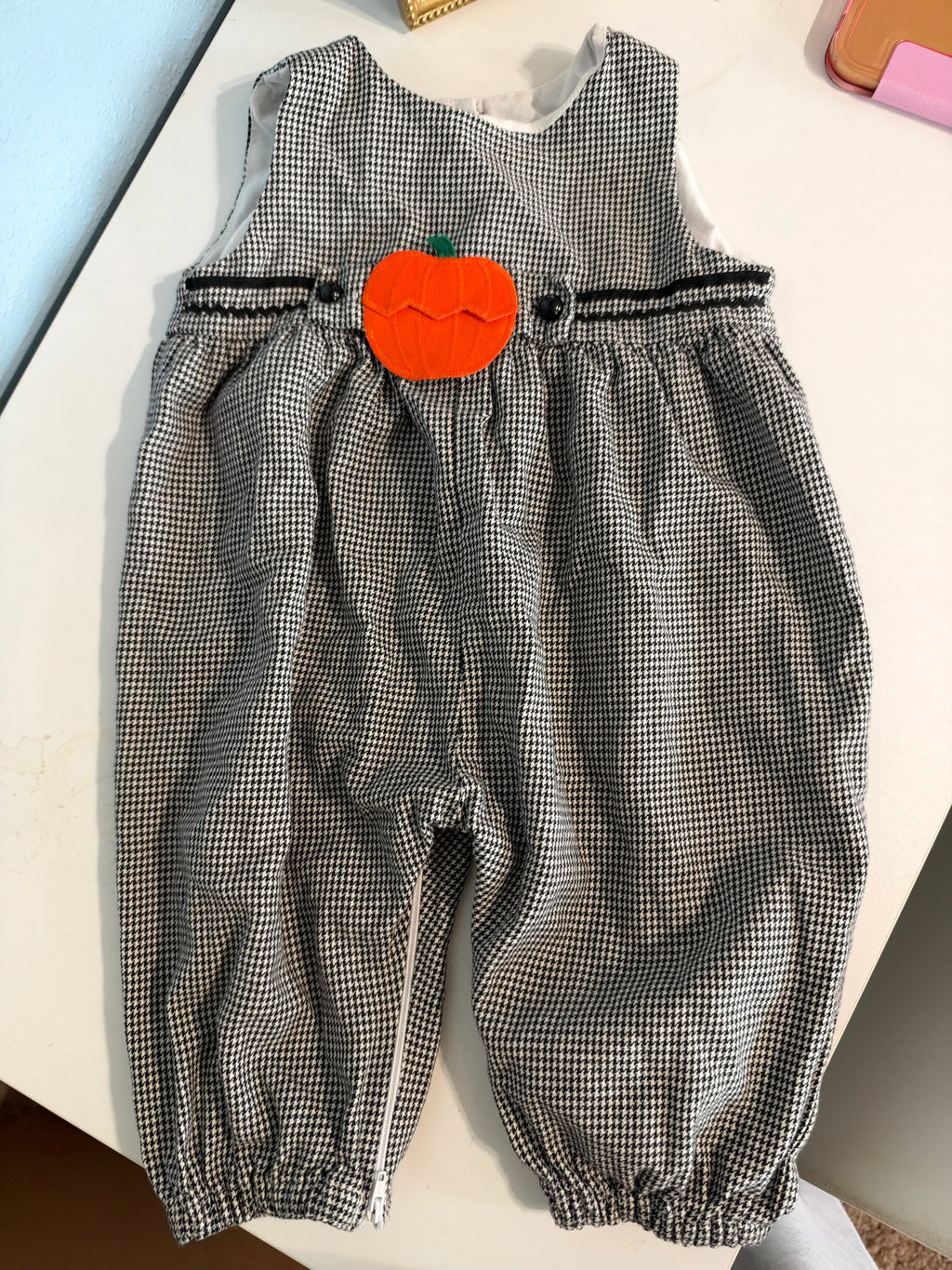 Y2K Black Patterned Pumpkin Jumper