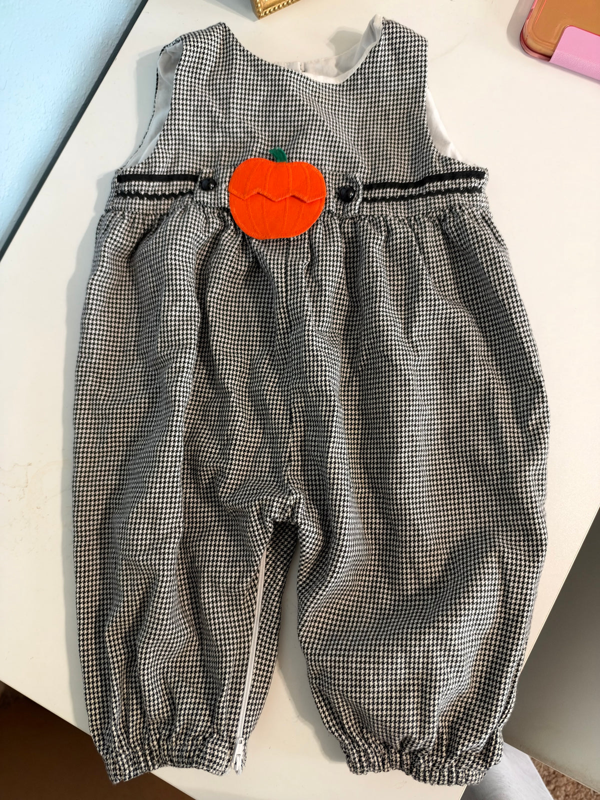 Y2K Black Patterned Pumpkin Jumper