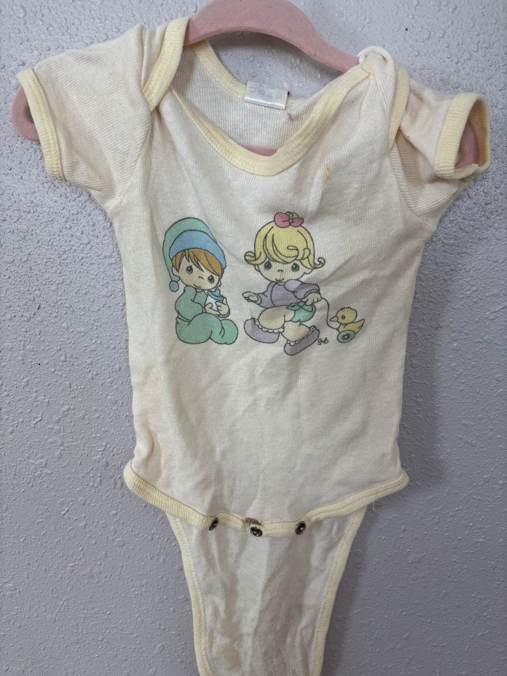 Vintage Precious Moments Yellow Onesie
