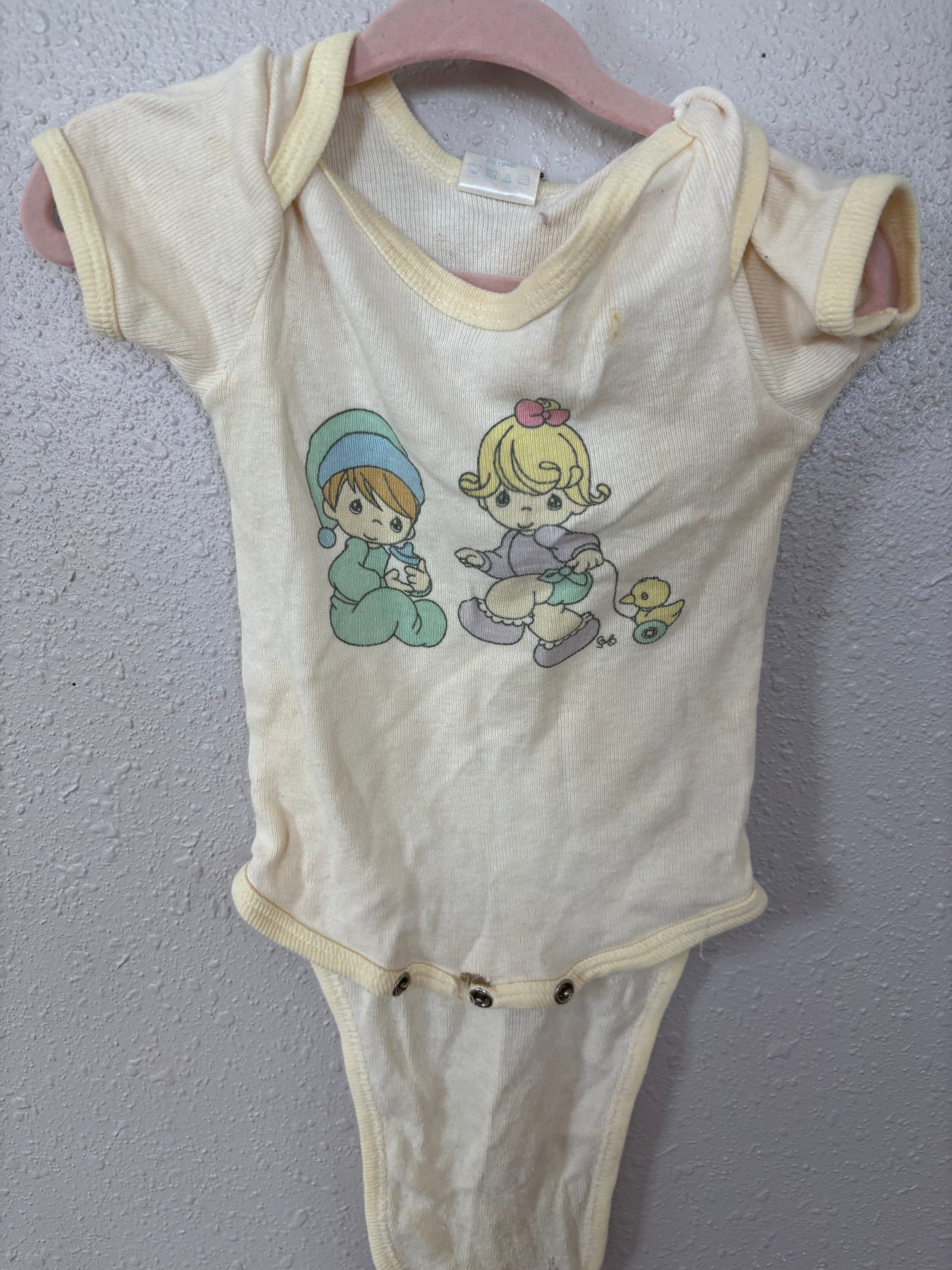 Vintage Precious Moments Yellow Onesie
