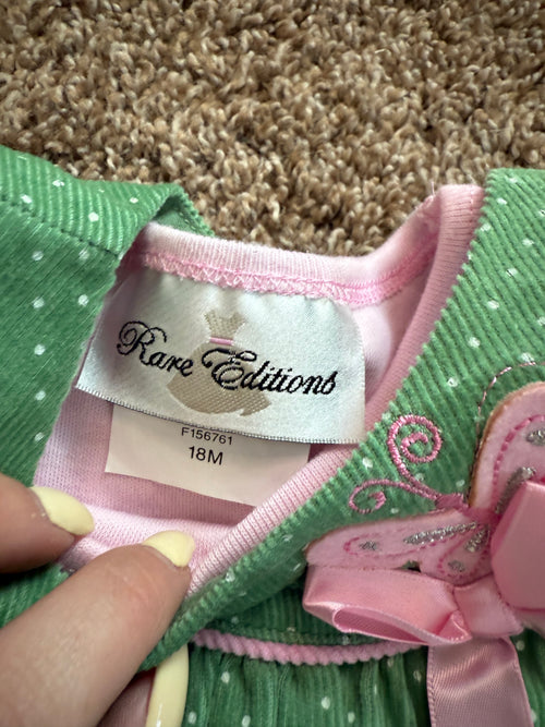 NWT Y2K Pink and Green Butterfly Dress