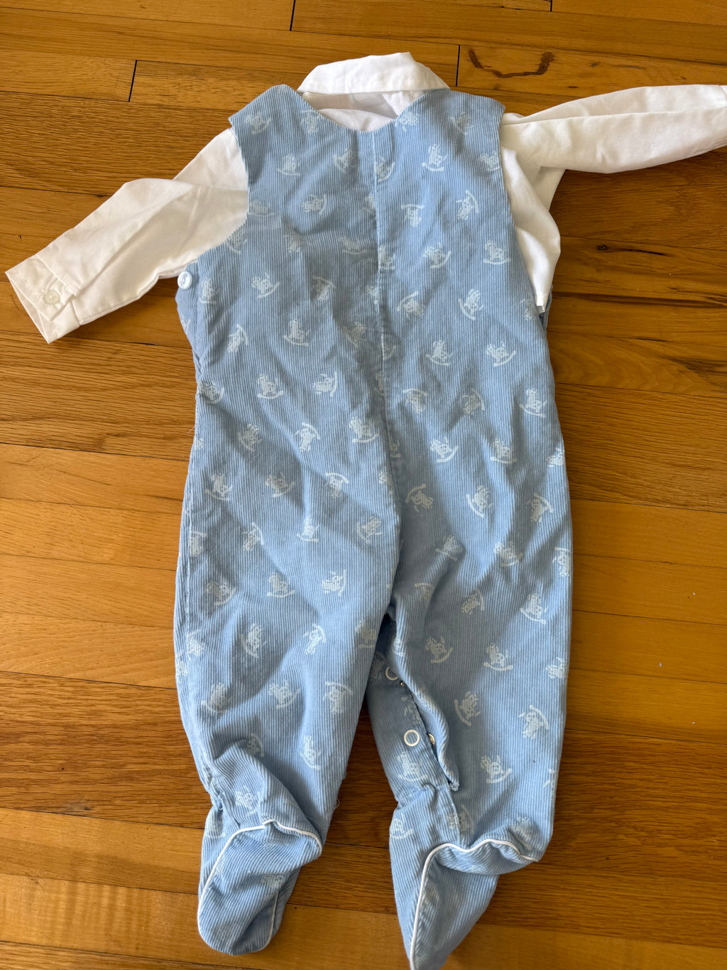 Vintage Blue Rocking Horse Jumper