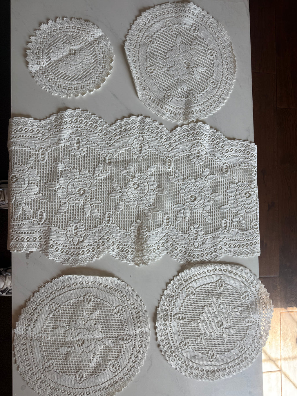 Vintage TableScape Doilies • set of 5