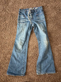 Vintage Lace Up Denim with Pink Details