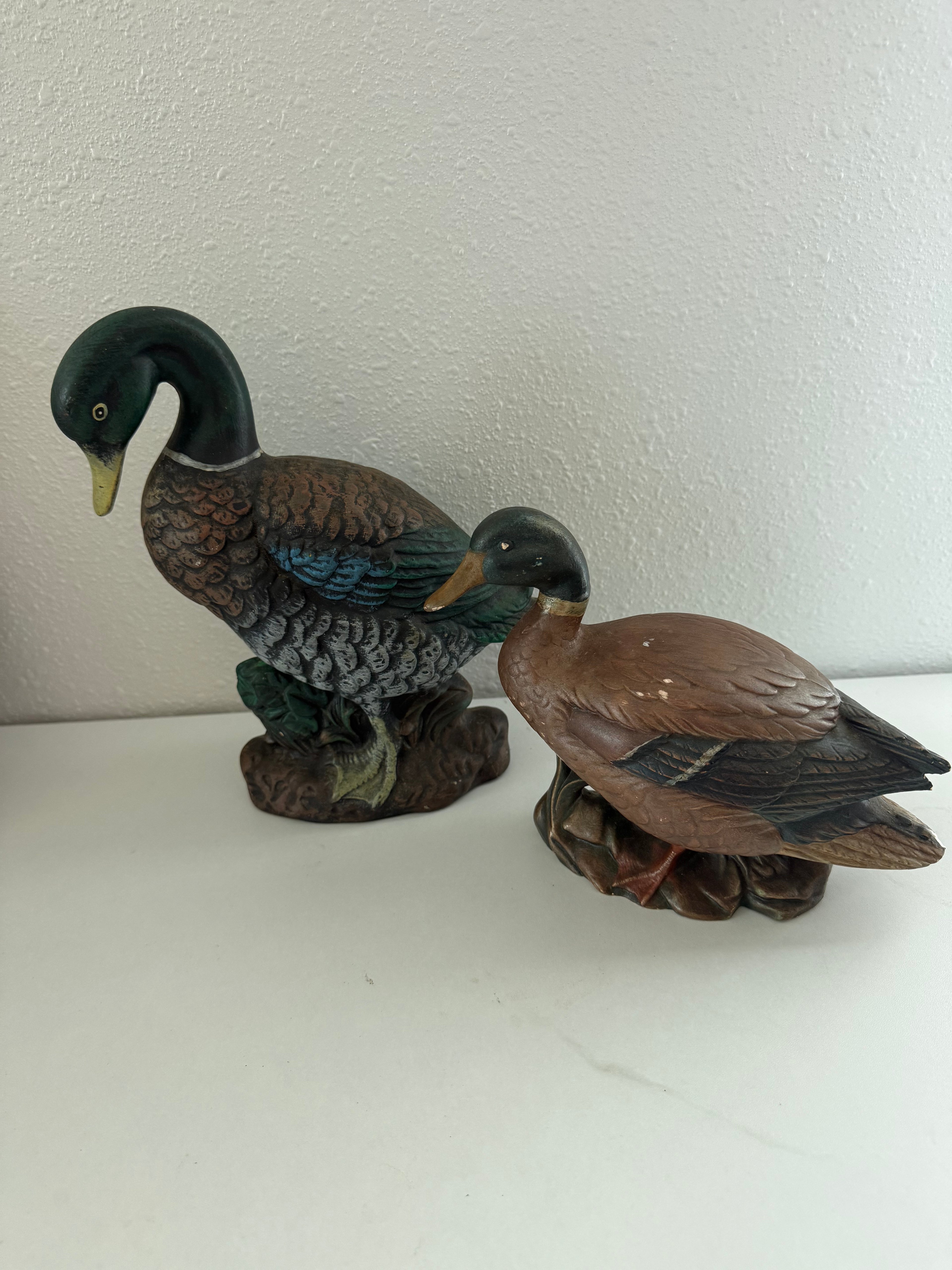 Antique Porcelain Duck Pair