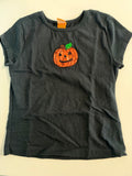 Vintage Sequin Jack-O-Lantern Black Tee