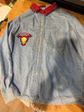 Vintage Looney Tunes Denim Flannel Jacket