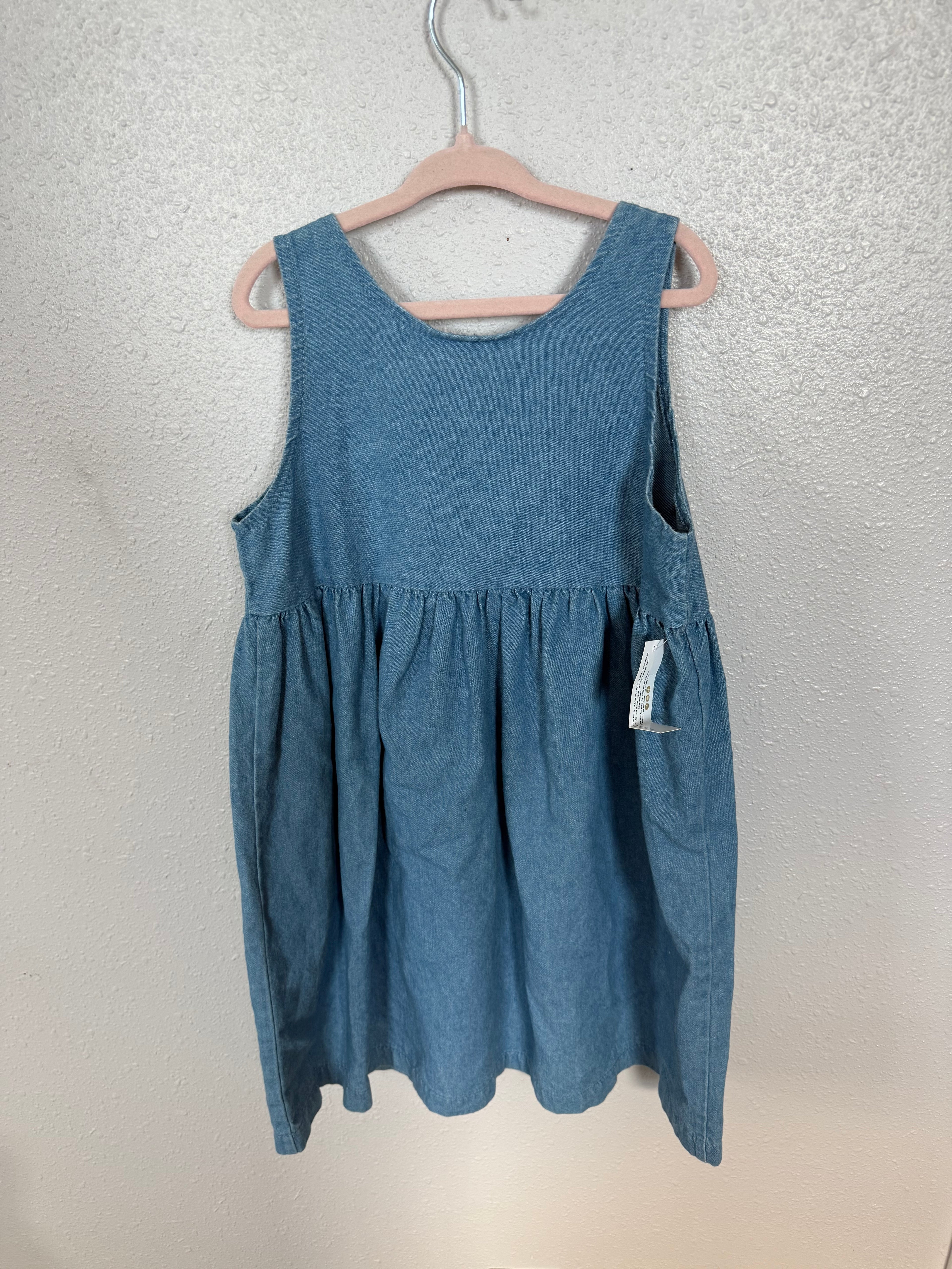 Vintage Hand Painted Raggedy-Ann and Andy Blue Jean Dress