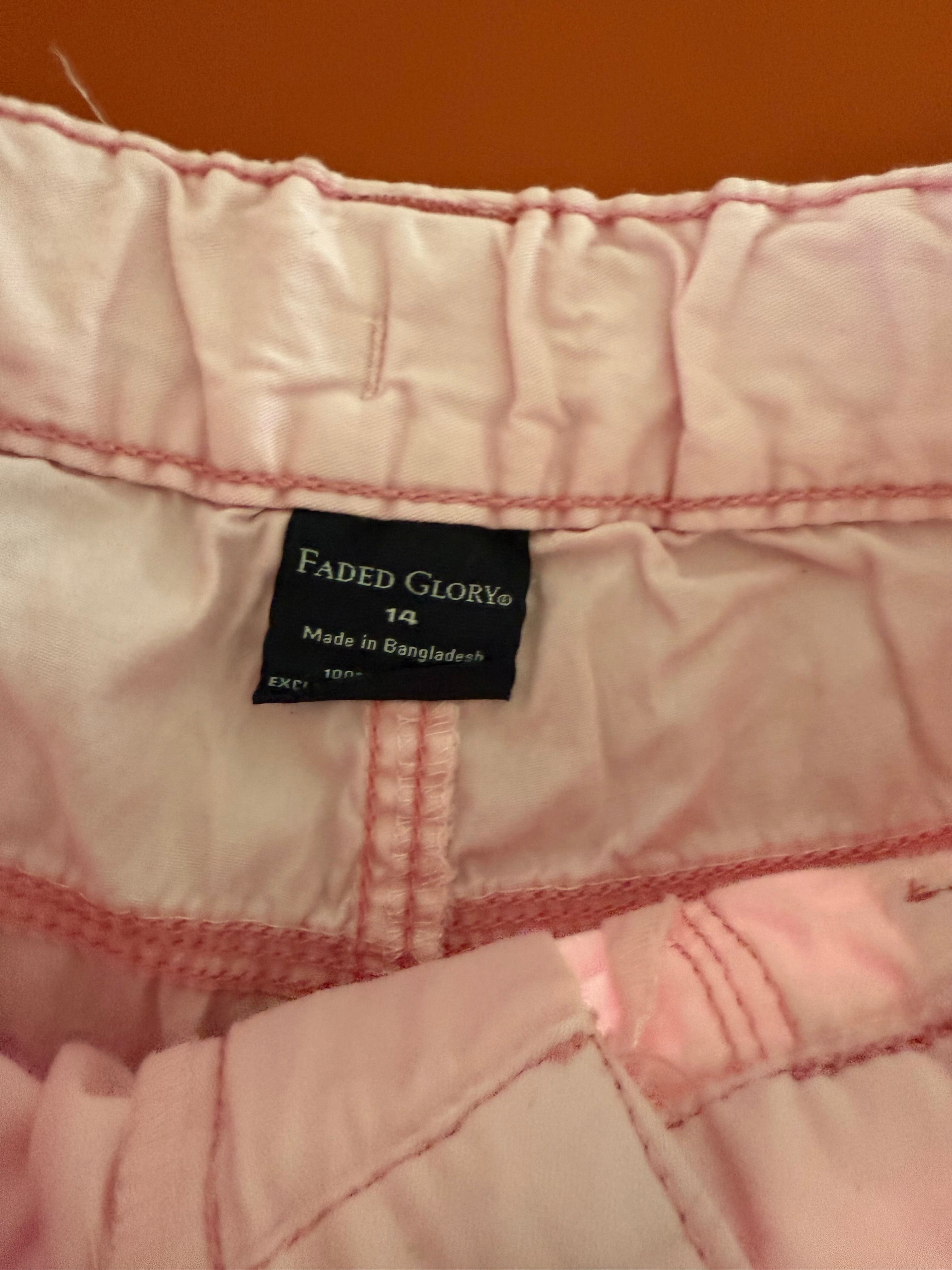 Y2K Pink Embroidered Cargo’s