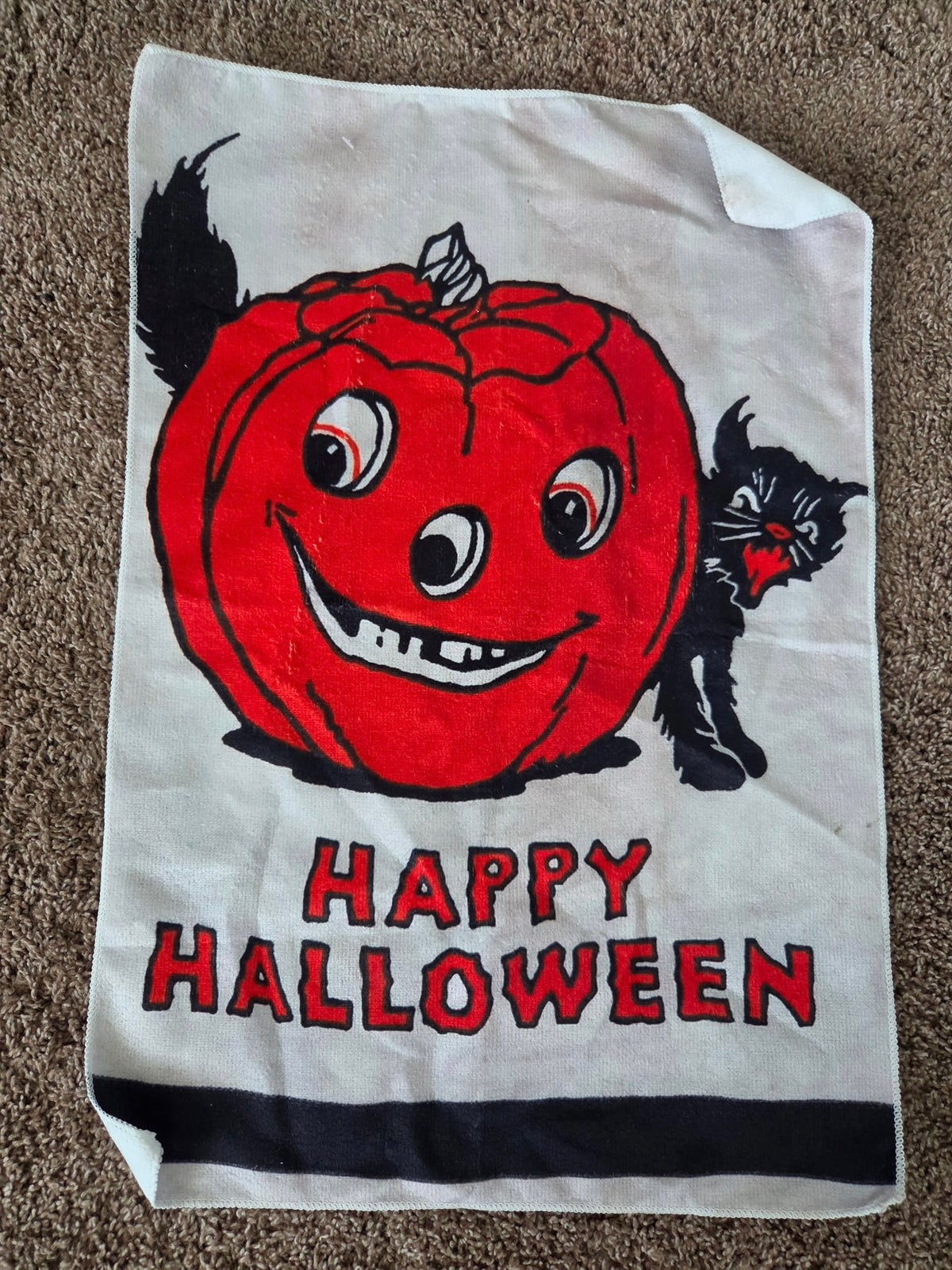 Antique Happy Halloween TeaTowel