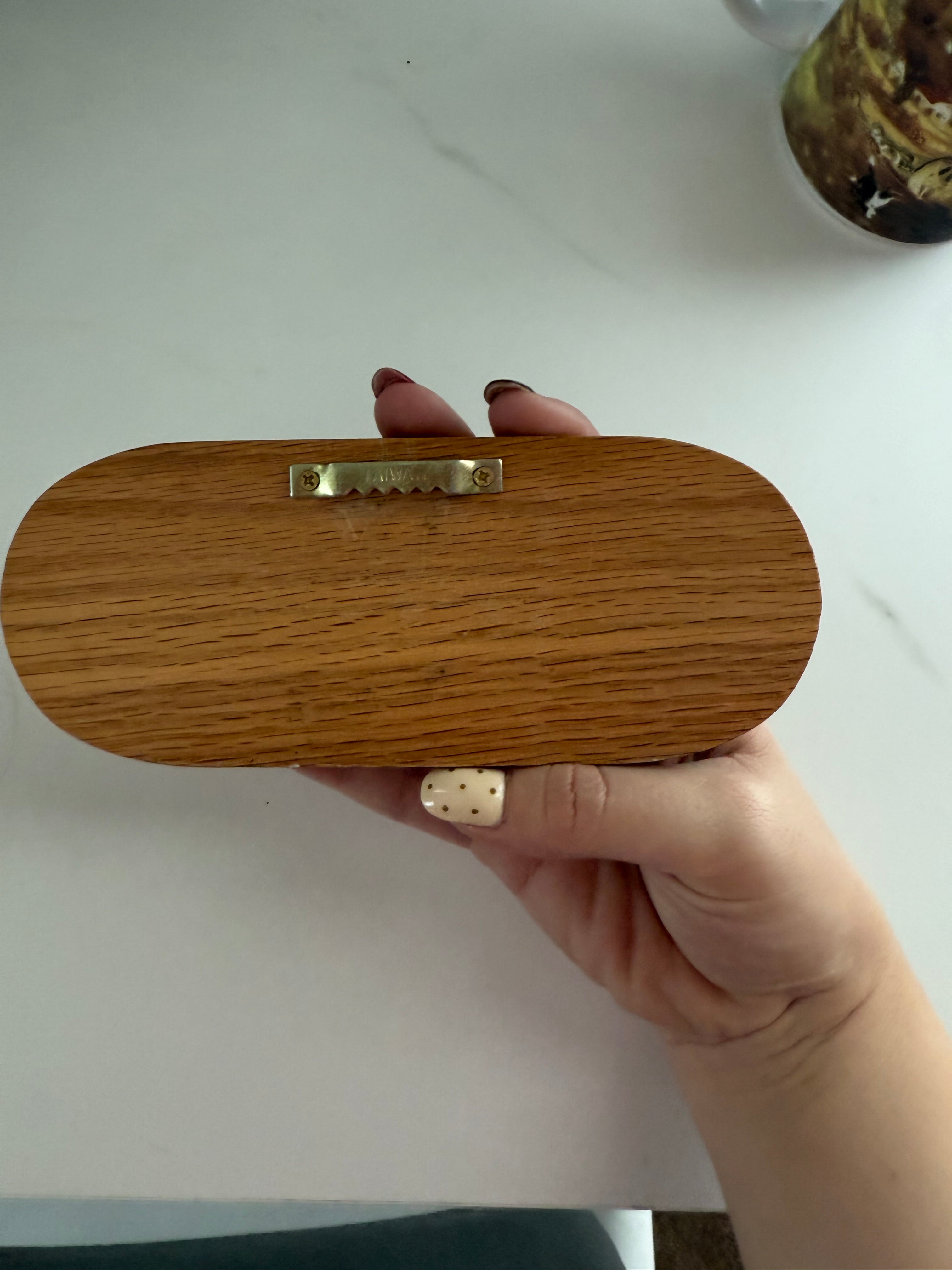 Antique Brass and Wooden Keys Holder