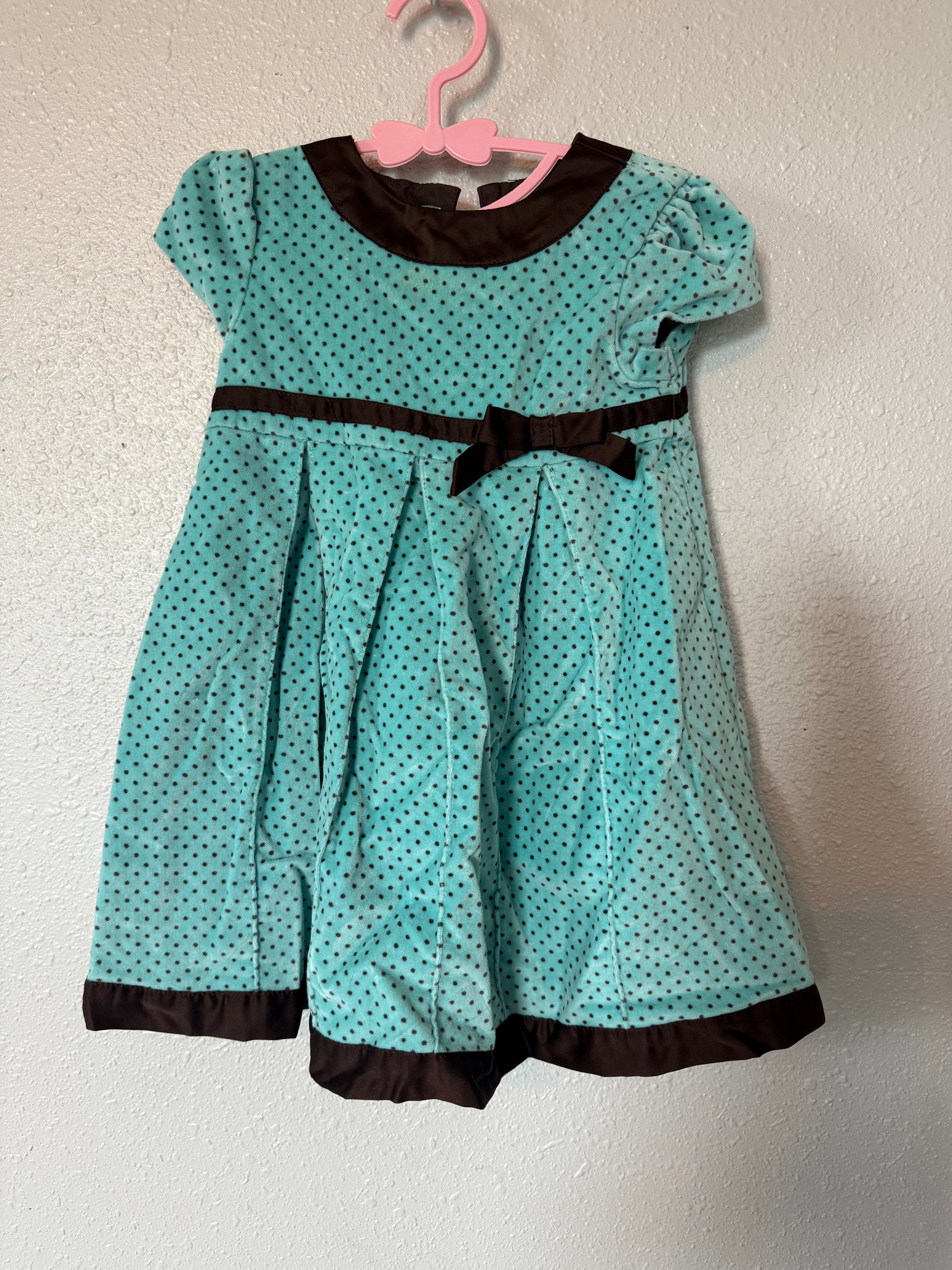 Y2K Teal with Brown Details Dress