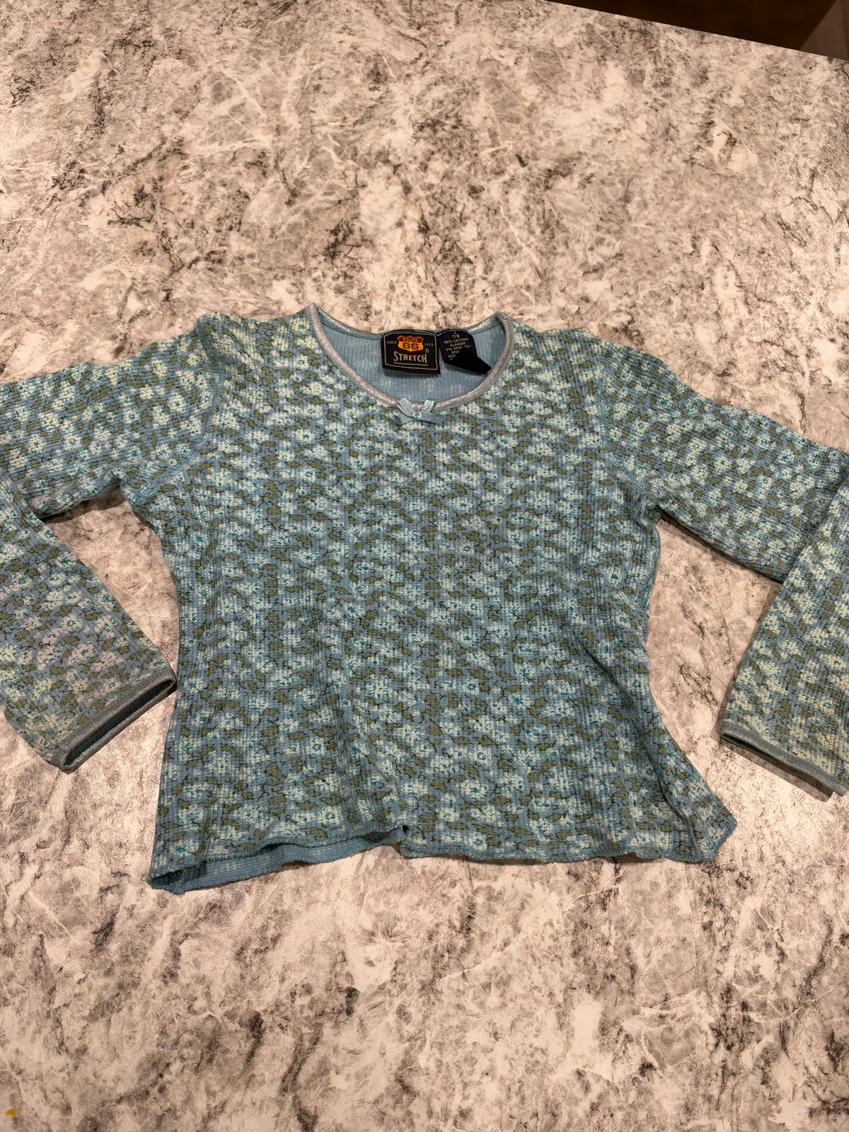 Vintage Floral Waffle Long Sleeve