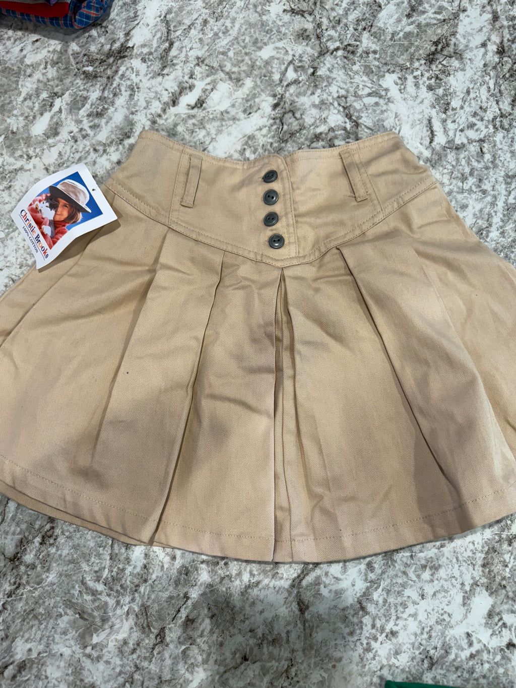 Vintage NWT Pleated Khaki Skirt