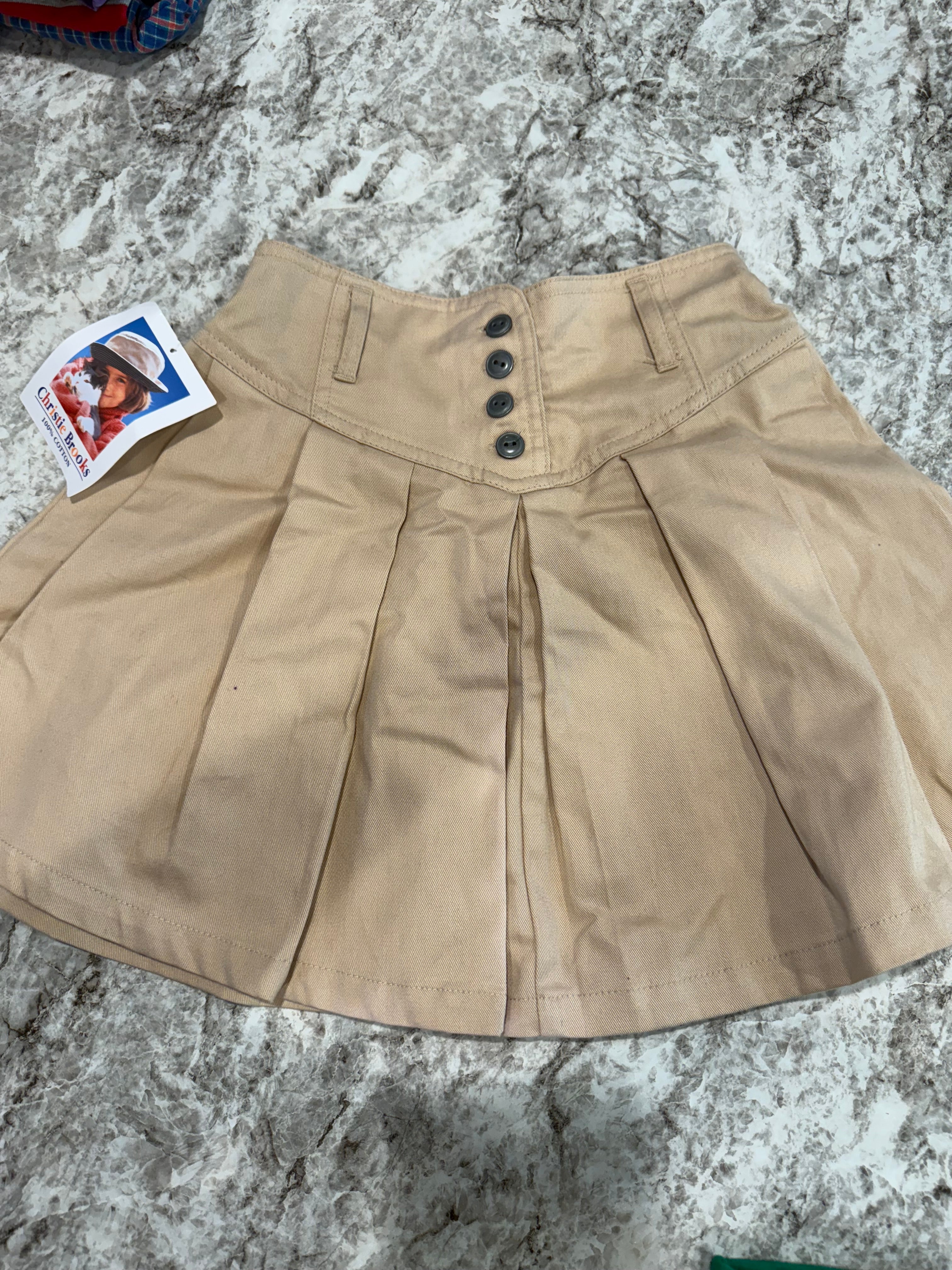Vintage NWT Pleated Khaki Skirt