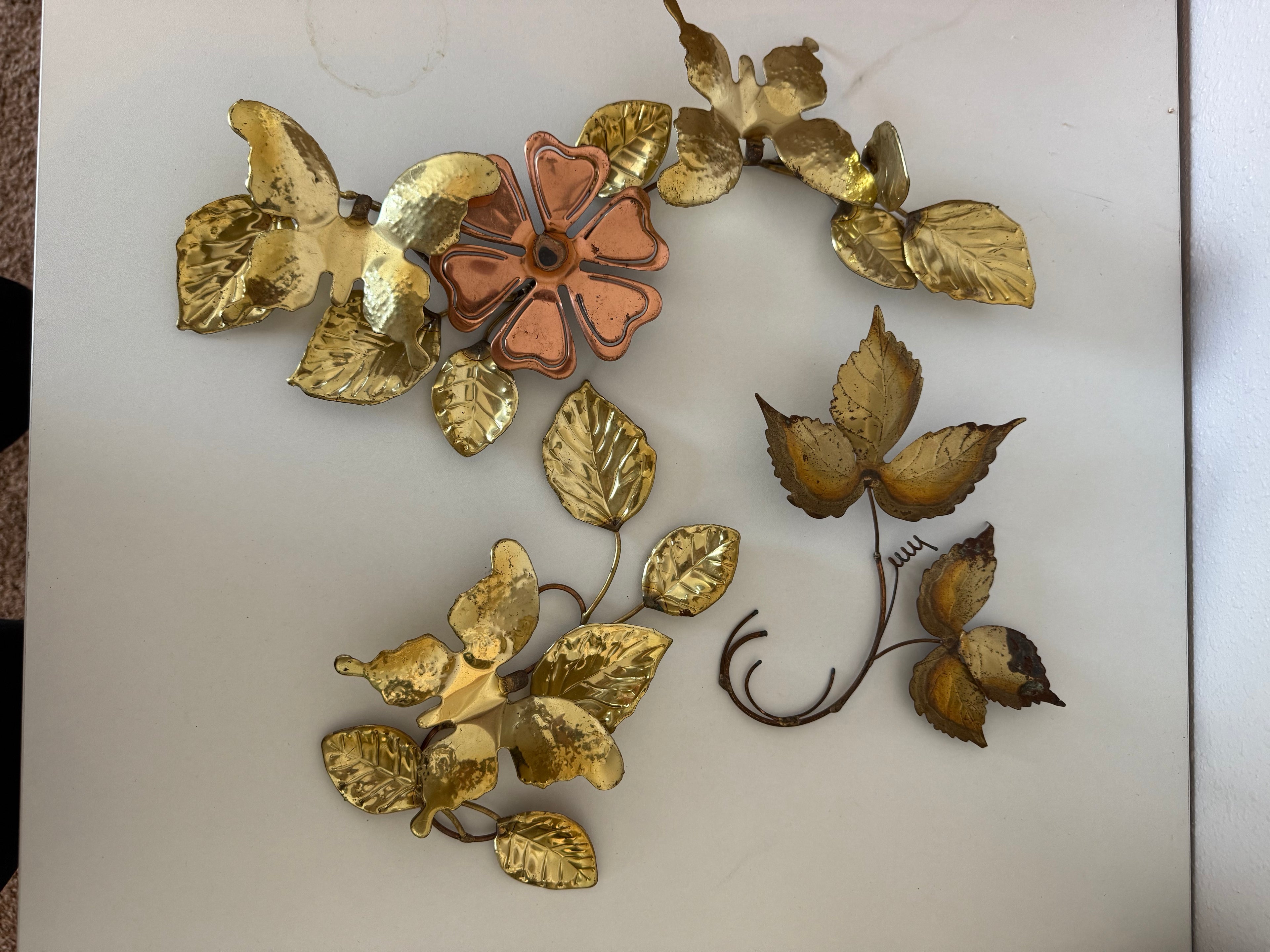 Antique Gold Butterfly Wall Decor