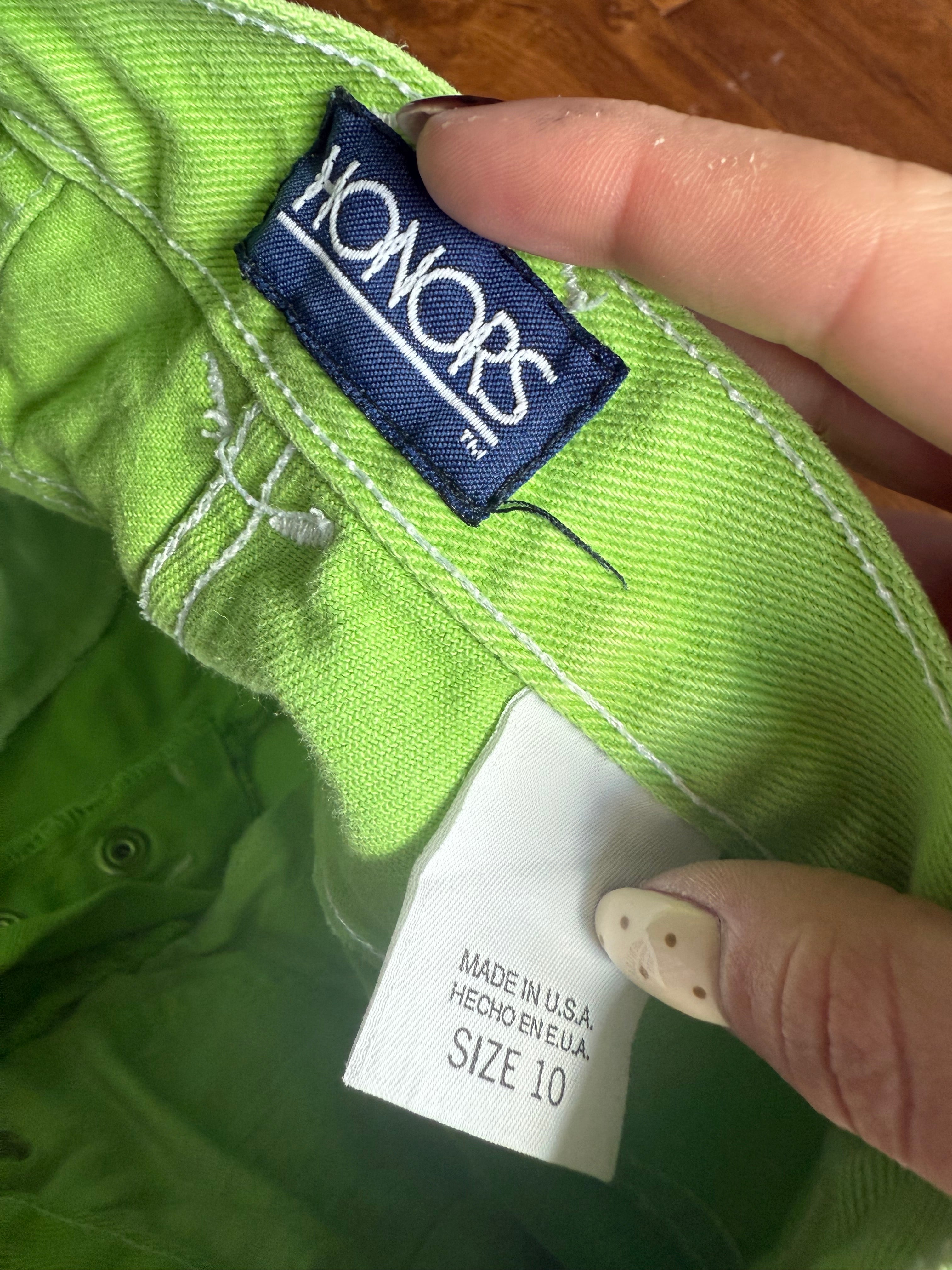 Vintage Lime Green Shorts