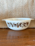 1970’s Vintage Pyrex England Brown Floral Vine Casserole Dish