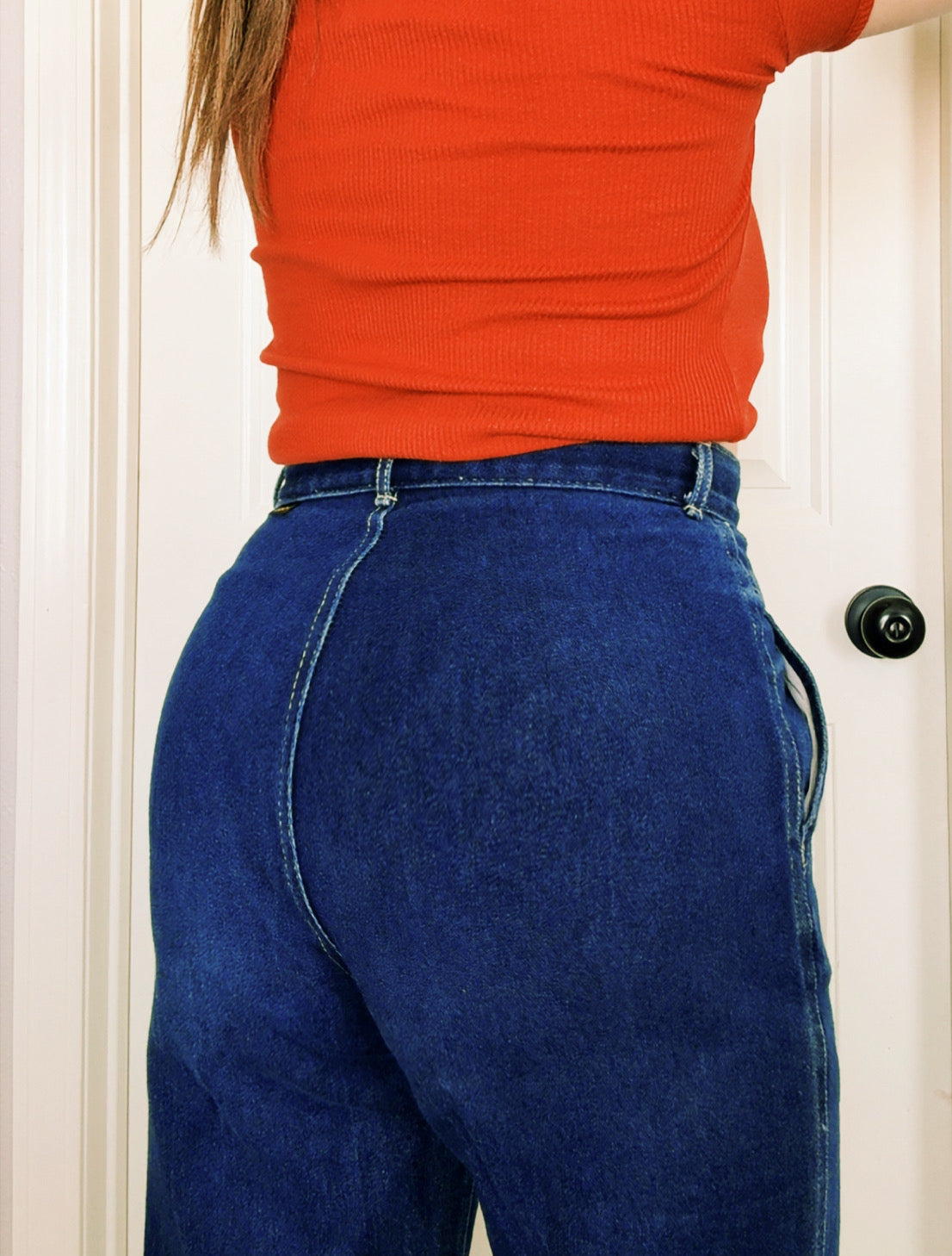 Vintage Chic Denim Jeans with Belt