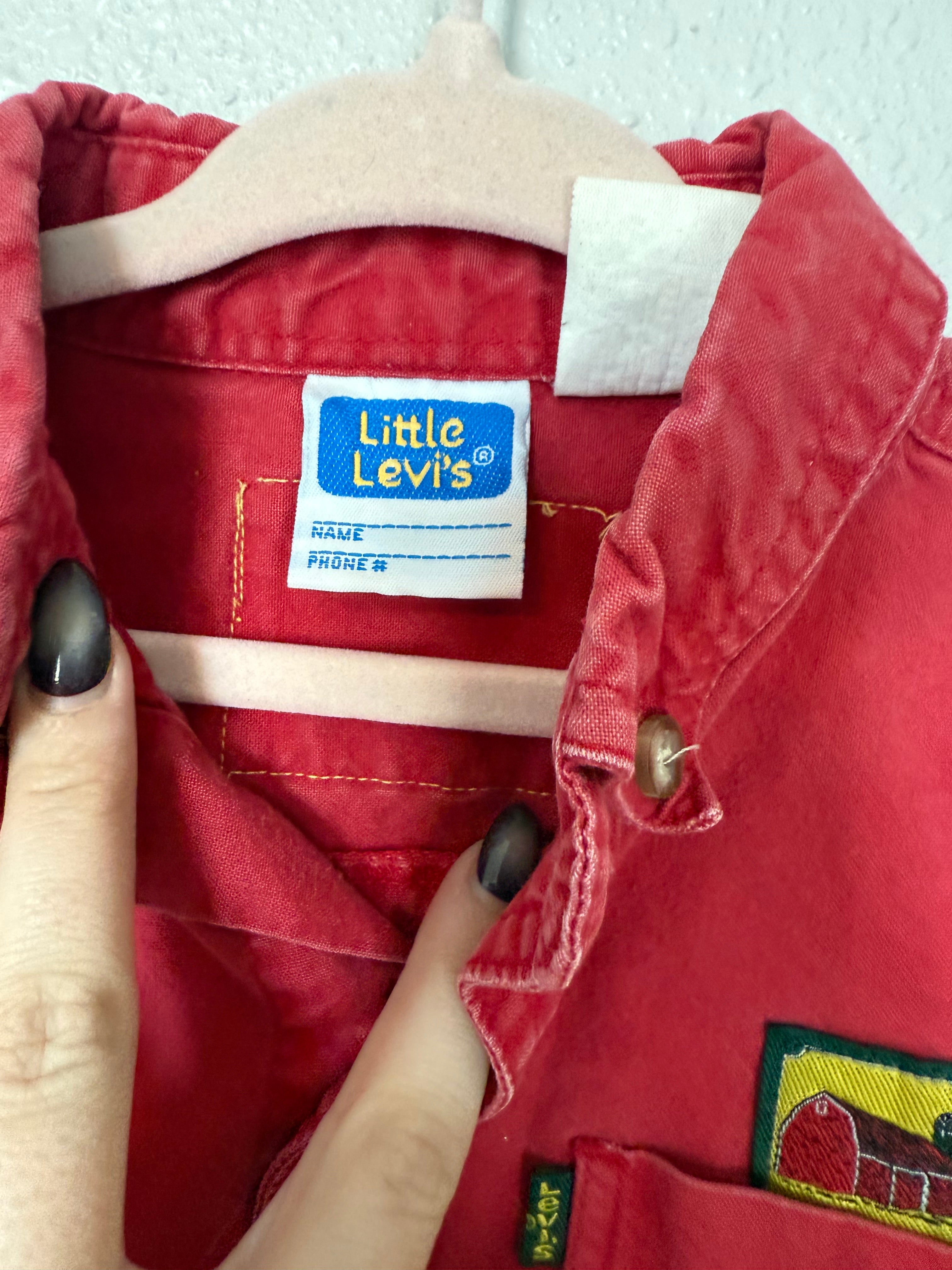 Vintage Little Levi’s RARE Red Button-up