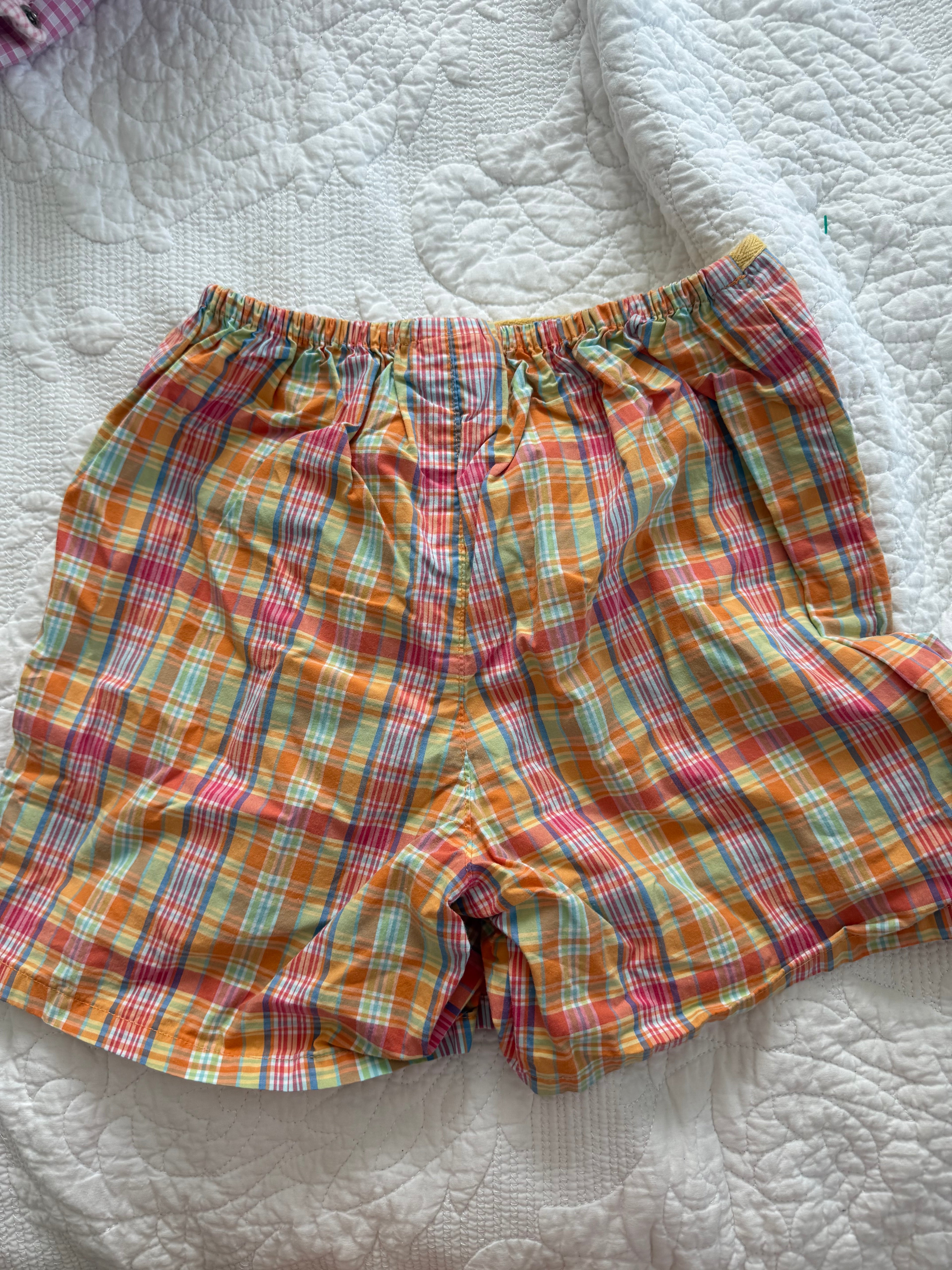 Vintage Colorful Plaid Skort