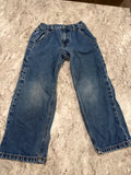 Vintage Dark Wash Jeans with Elastic Waistband