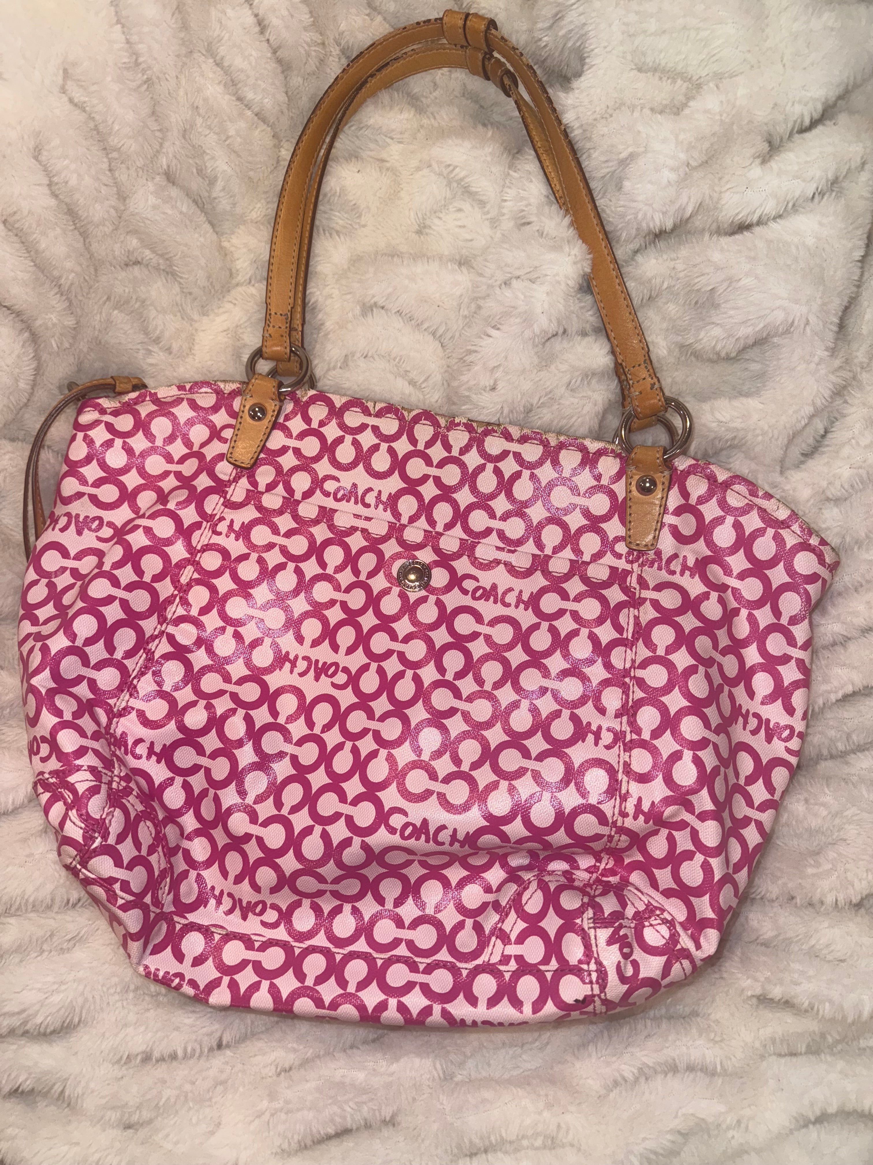 Authentic Y2K Coach Op Art Leah Tote Purse