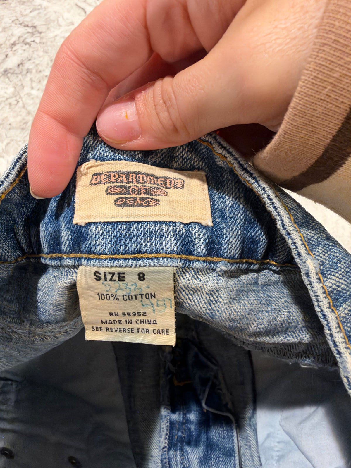 Y2K Department of Peace Denim Skirt
