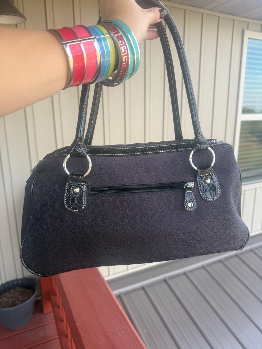 Vintage GUESS Collectible Leather Patchwork Purse