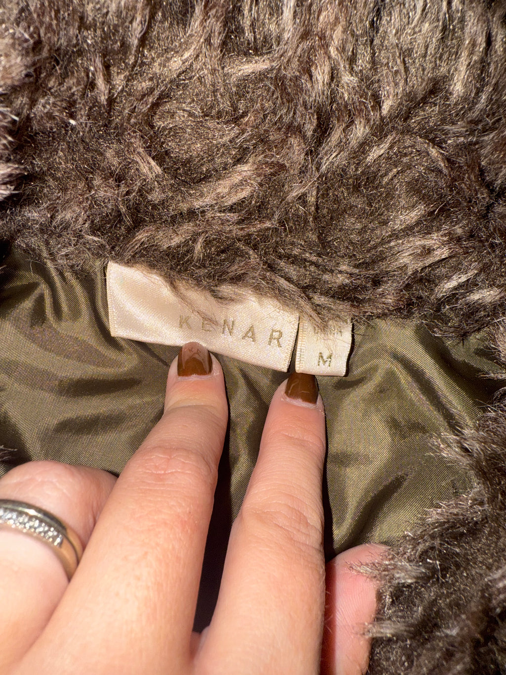 Y2K Olive Green Tie Vest with Fur