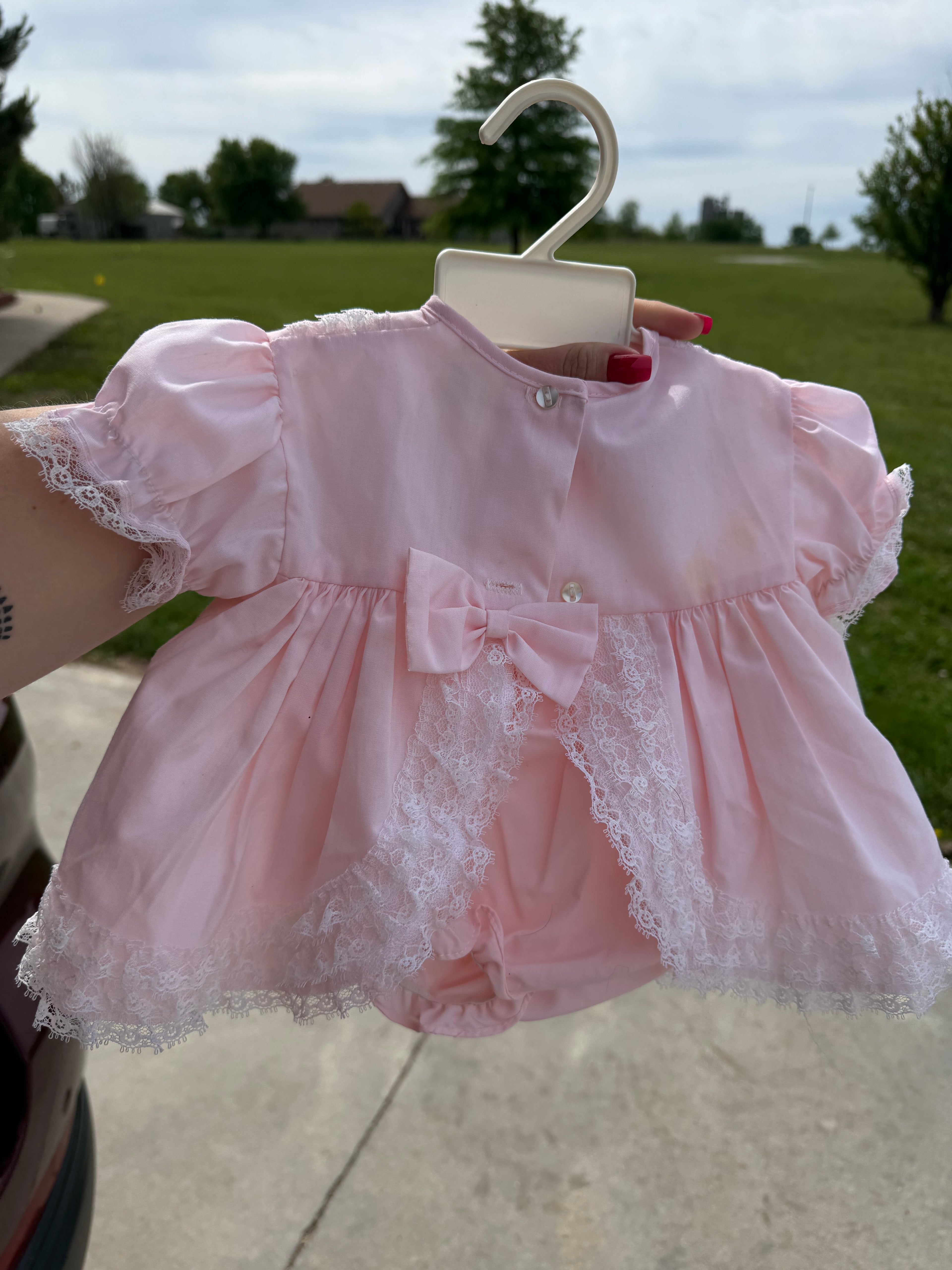 Vintage Pink Frilly Set