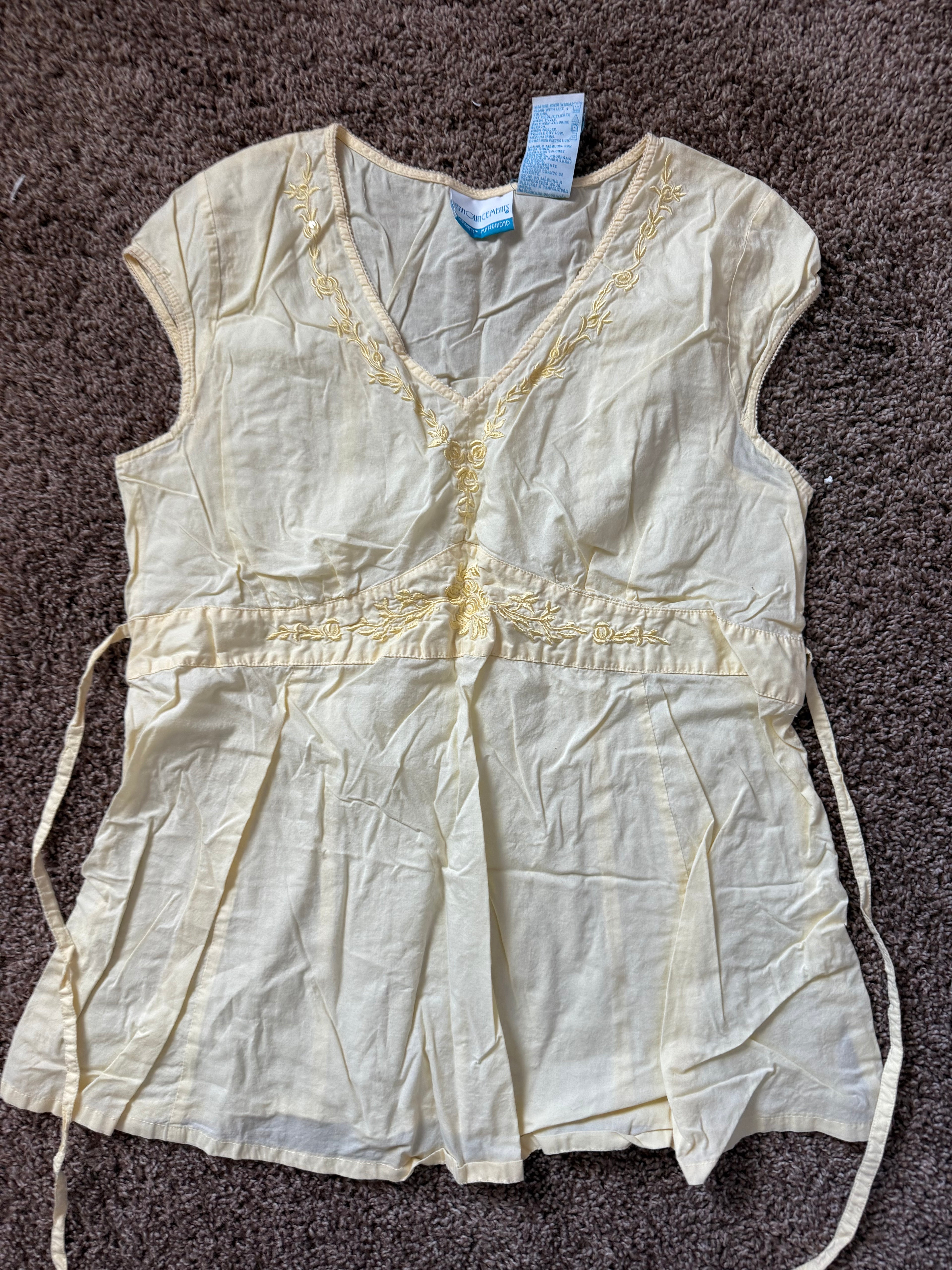 Vintage Yellow Floral Shirt