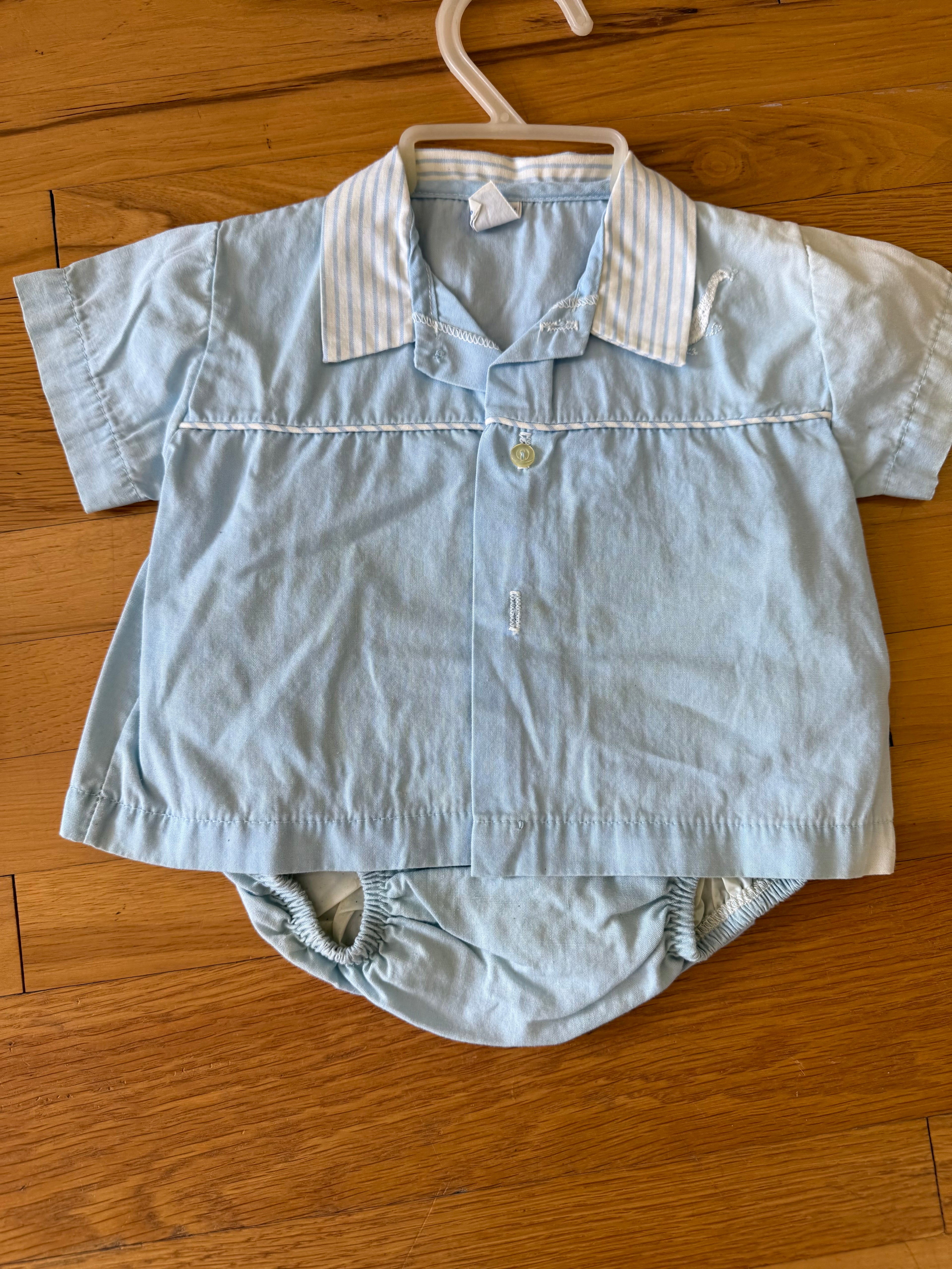 Vintage Carter’s Blue Geese Set