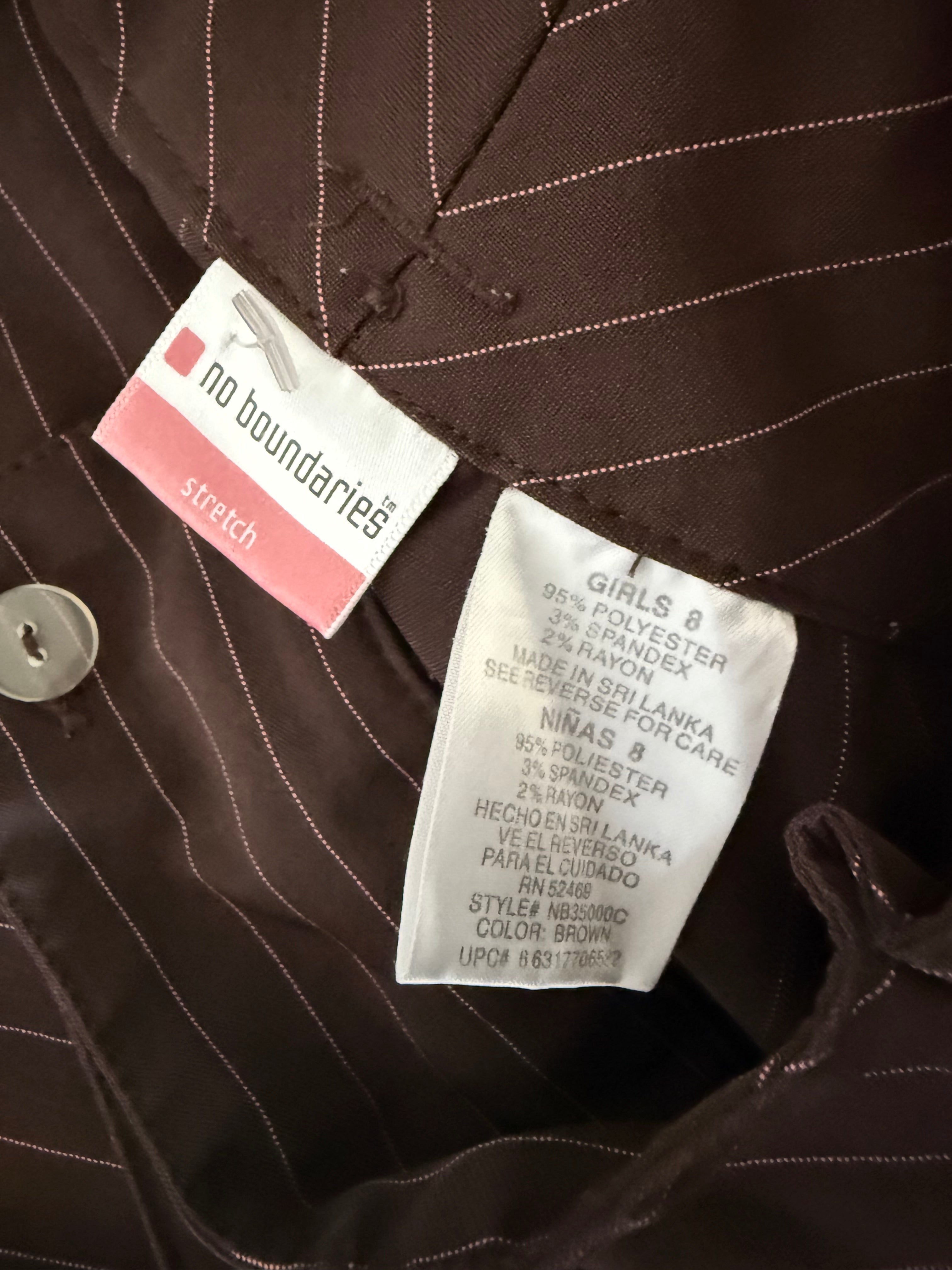 Y2K Brown with Pink Stripes Slacks
