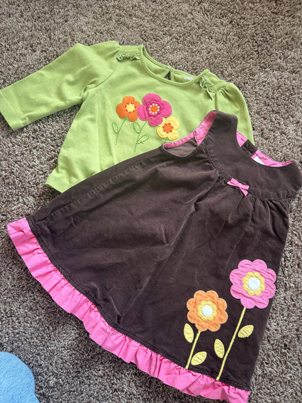 Y2K Floral Brown Floral Set