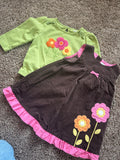Y2K Floral Brown Floral Set