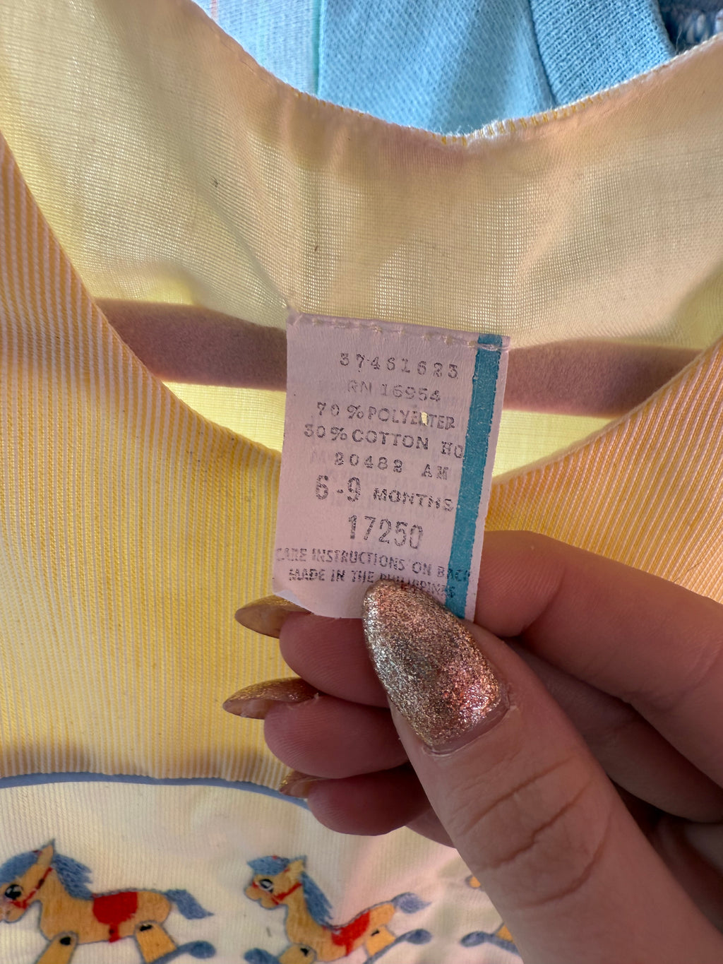 Vintage Rocking Horse Plated Yellow Jumper