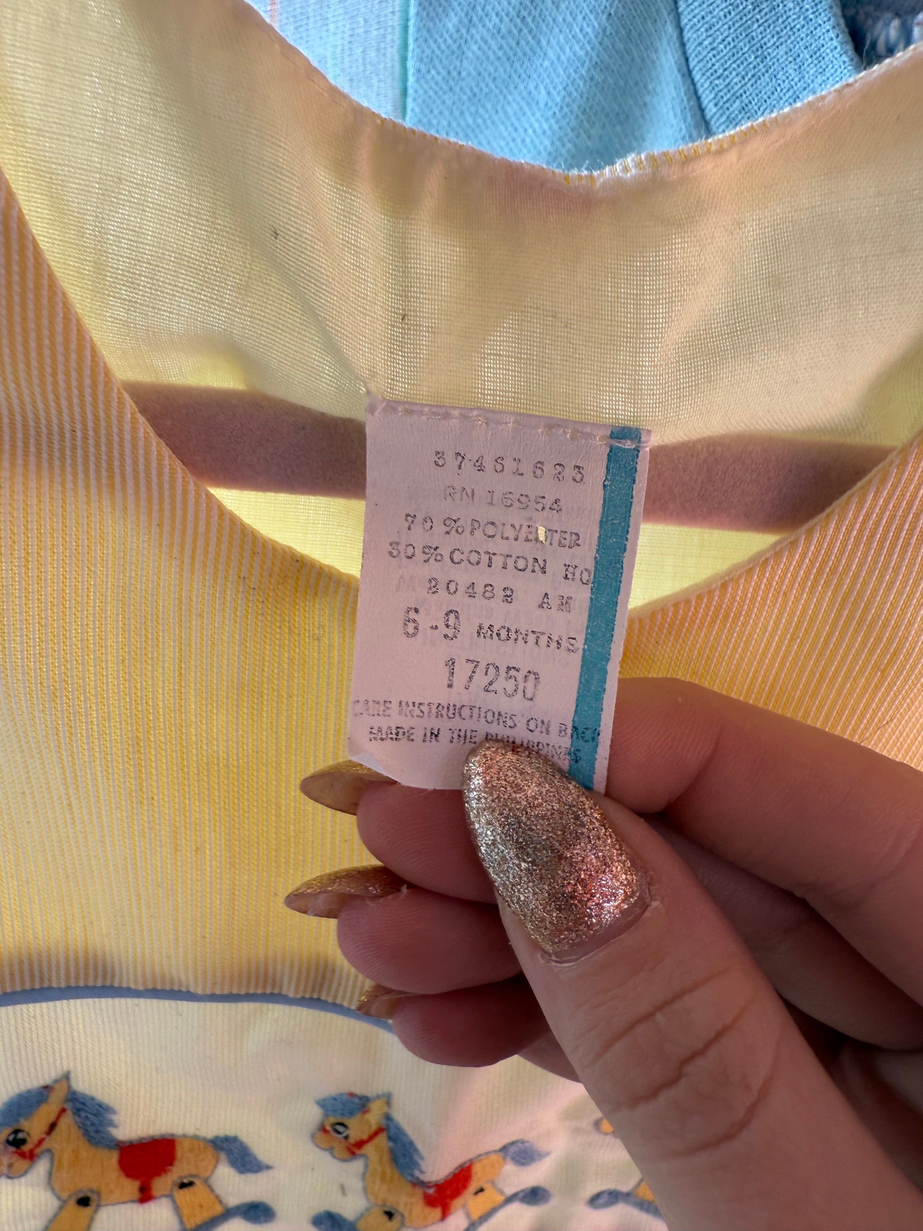 Vintage Rocking Horse Plated Yellow Jumper