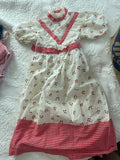 Vintage Cherry, Gingham, and Eyelet Lace Dress