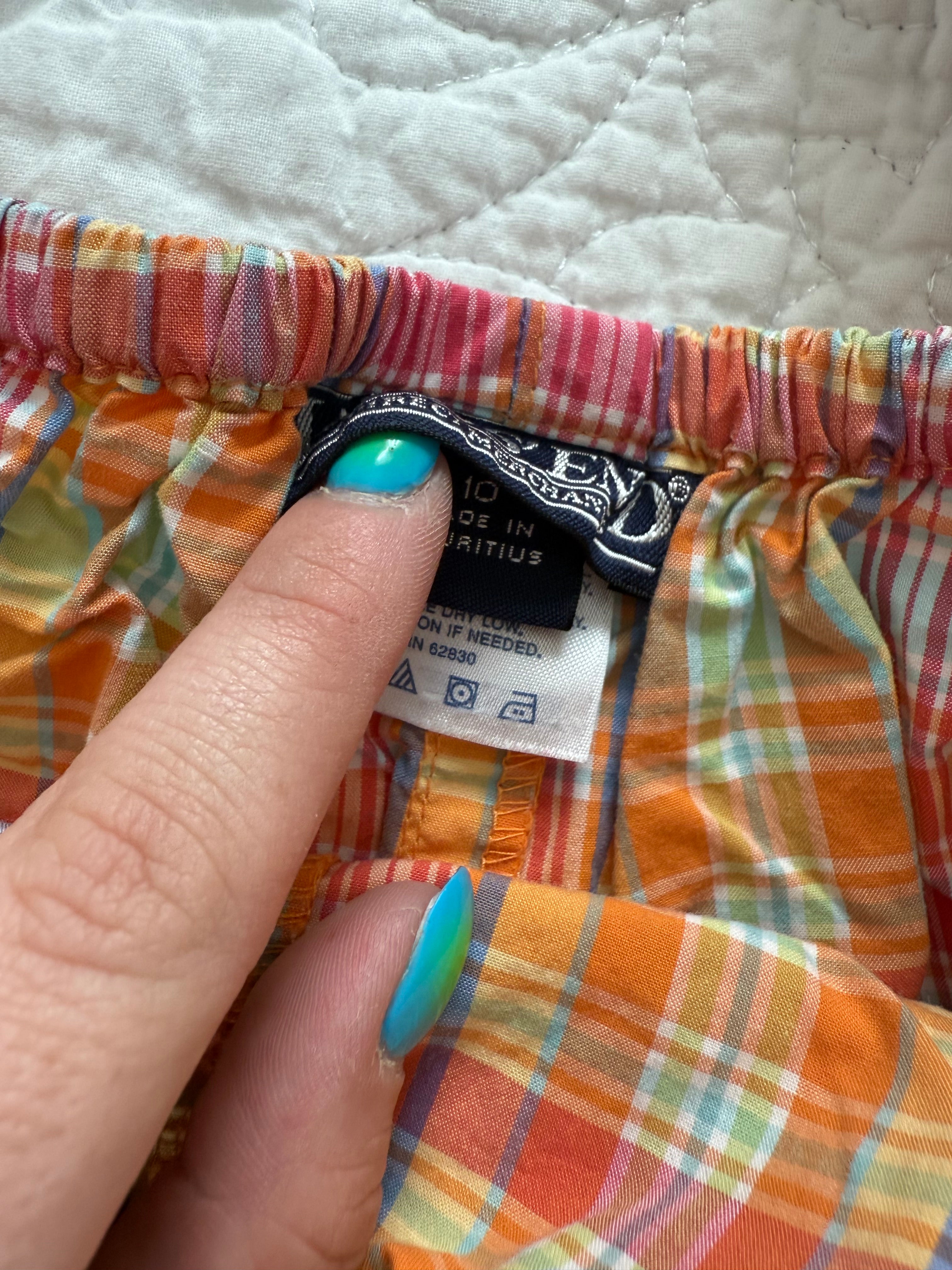 Vintage Colorful Plaid Skort