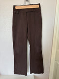 Y2K Brown with Pink Stripes Slacks