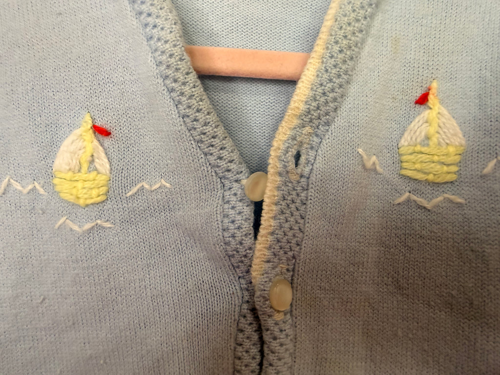 Vintage Embroidered Sailing Sweater