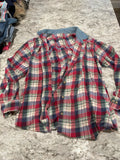 Vintage Flannel with Denim Collar