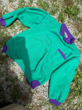 Vintage Teal and Purple Collared Crewneck