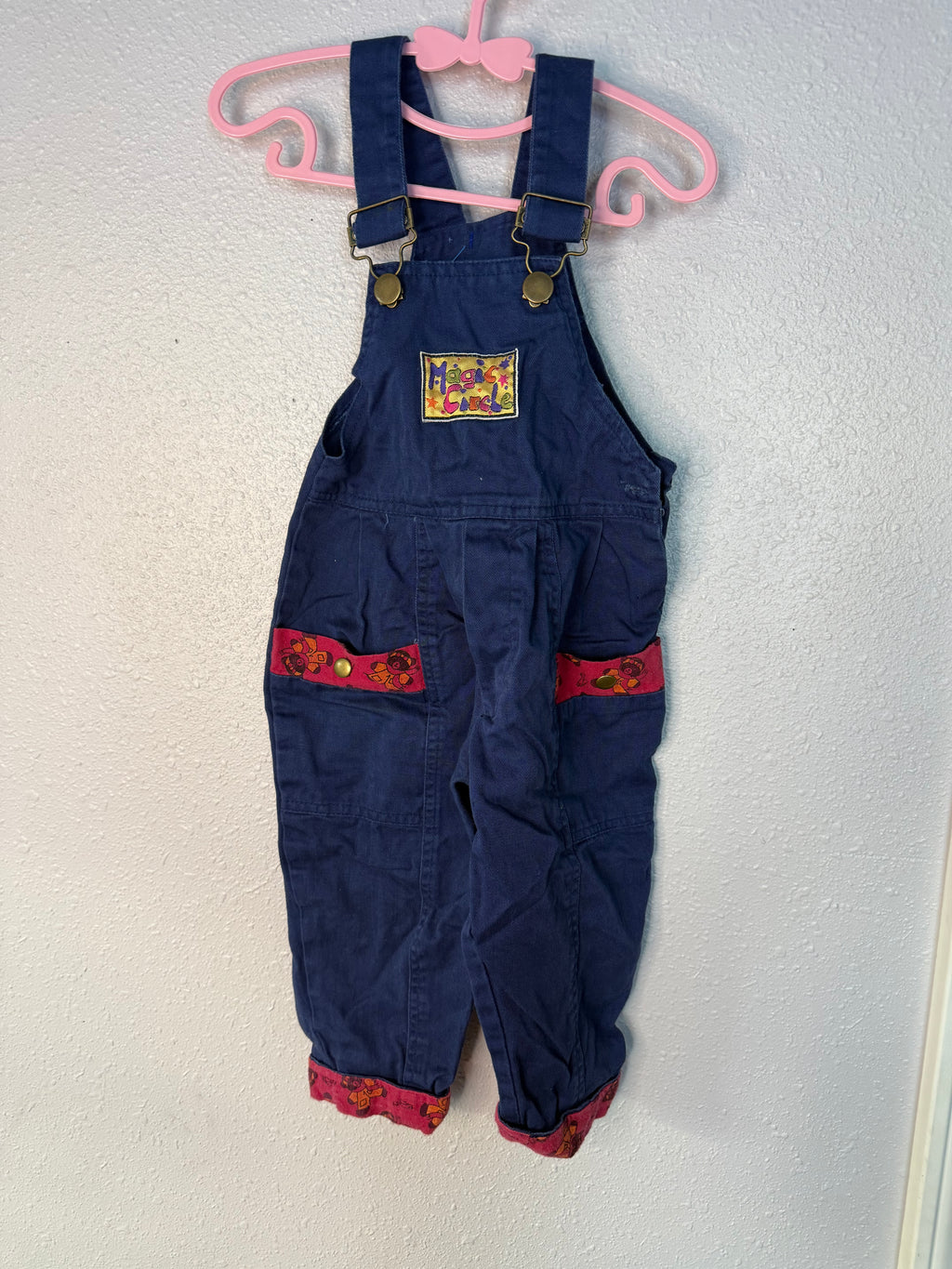 Vintage “Magic Circle” Blue Patterned Overalls