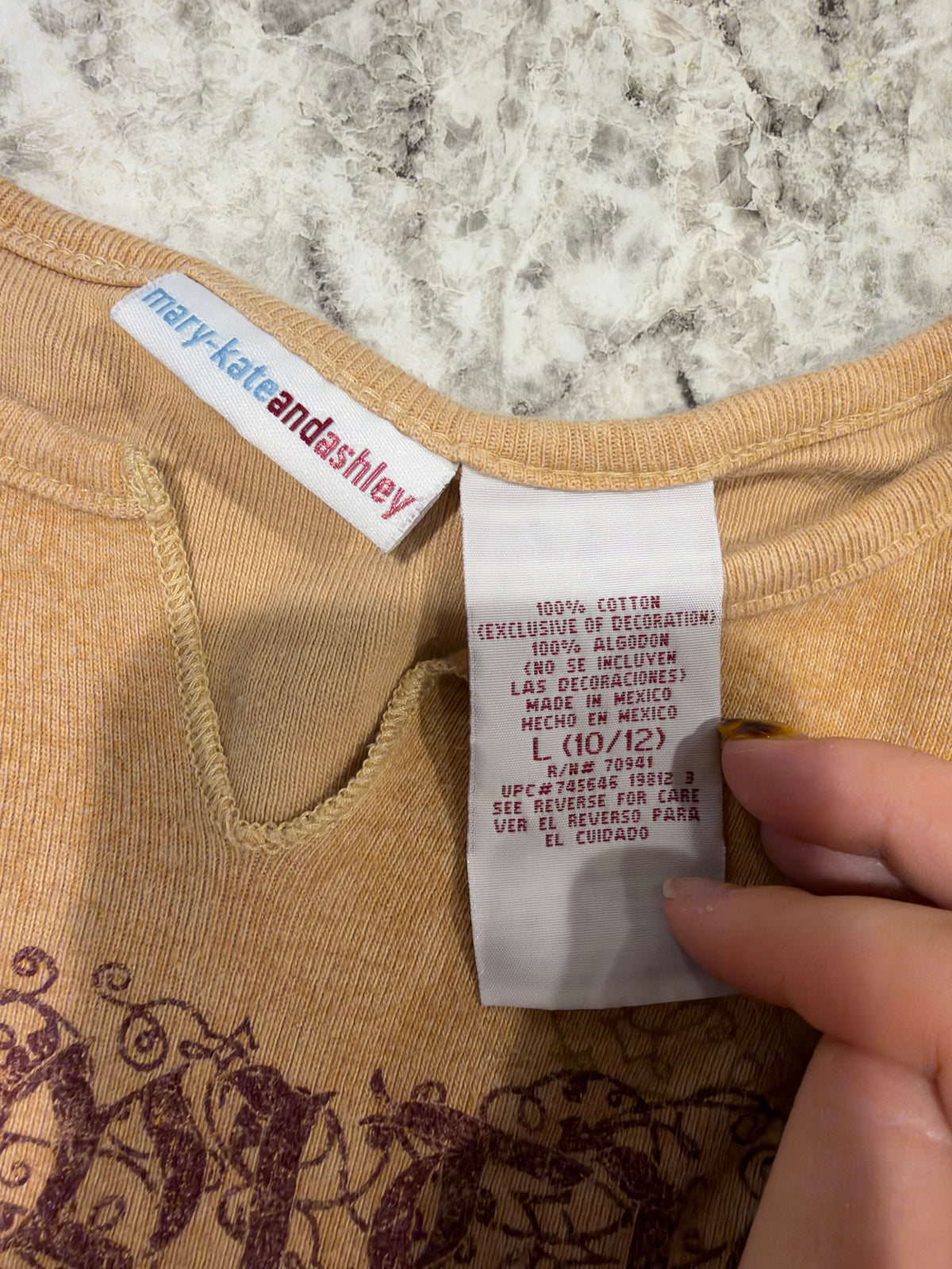 Y2K MaryKate and Ashley Tan 3/4 Tee