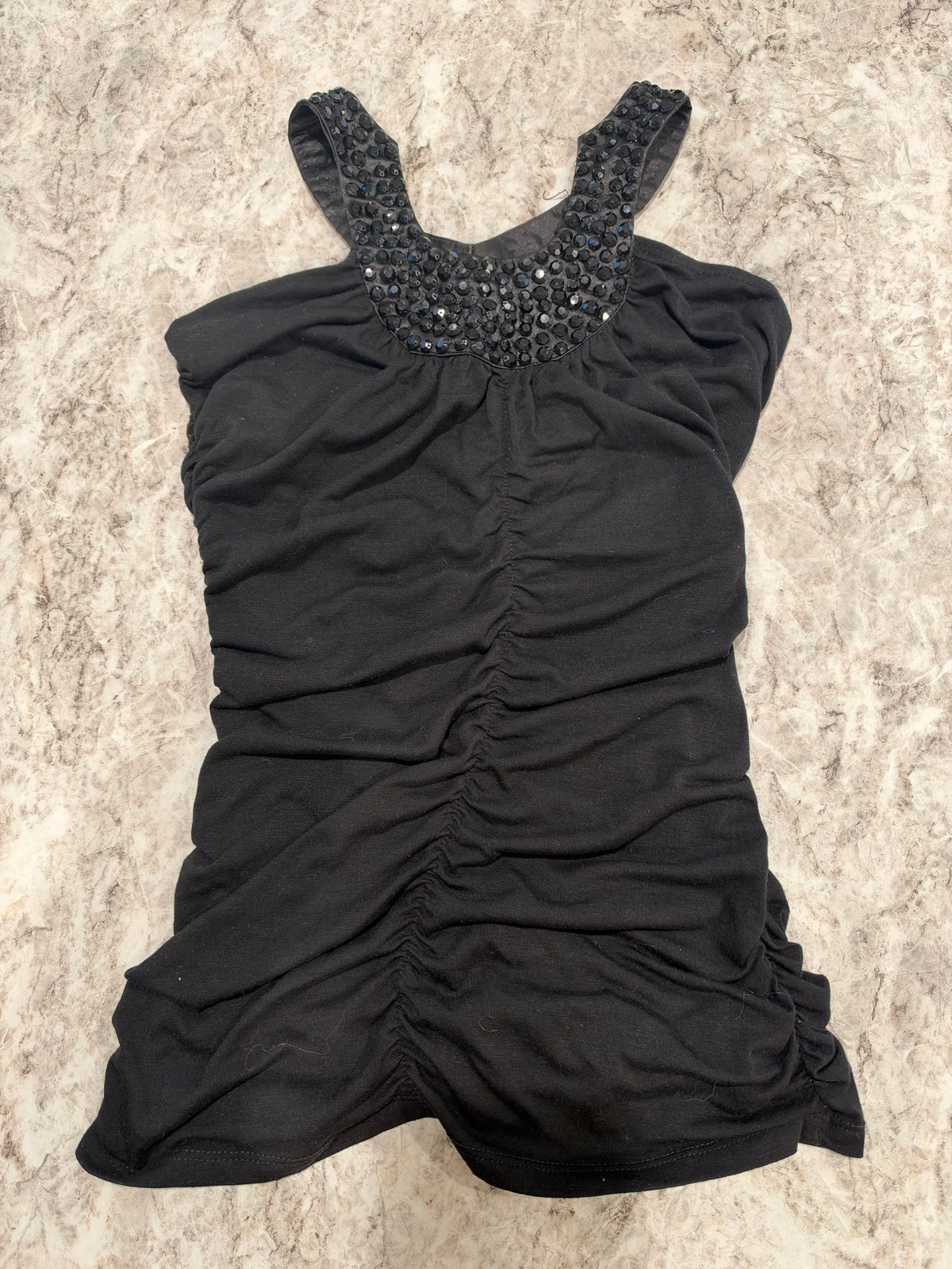 Y2K Black Beaded Halter Top